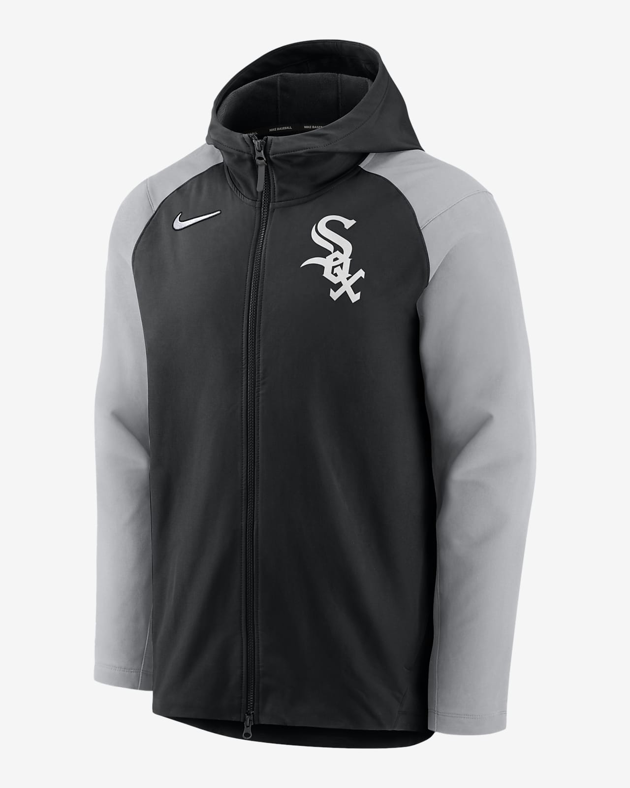 Nike Men's Dri-Fit City Connect (MLB Chicago White Sox) Hooded Short-Sleeve Top in Black, Size: Large | NKEK00ARX-2K7