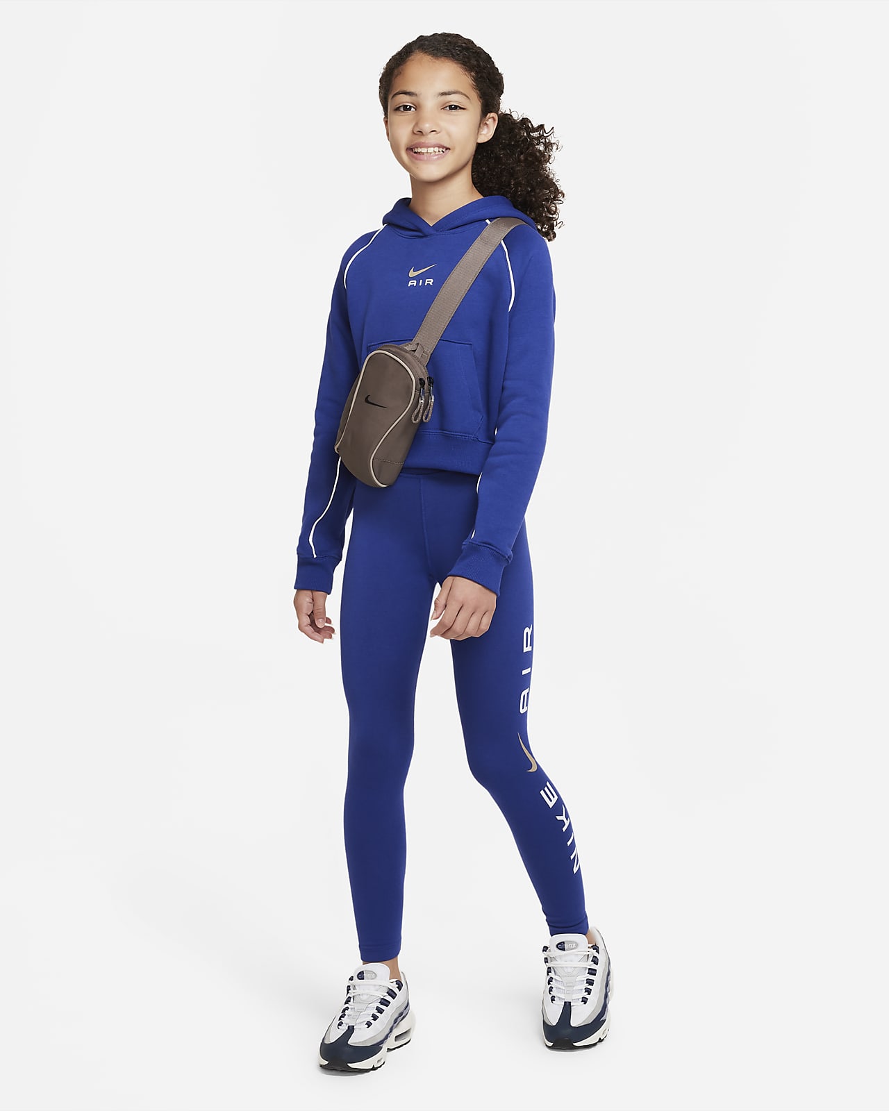 Nike Air Essential Older Kids' (Girls') Mid-Rise Leggings. Nike LU