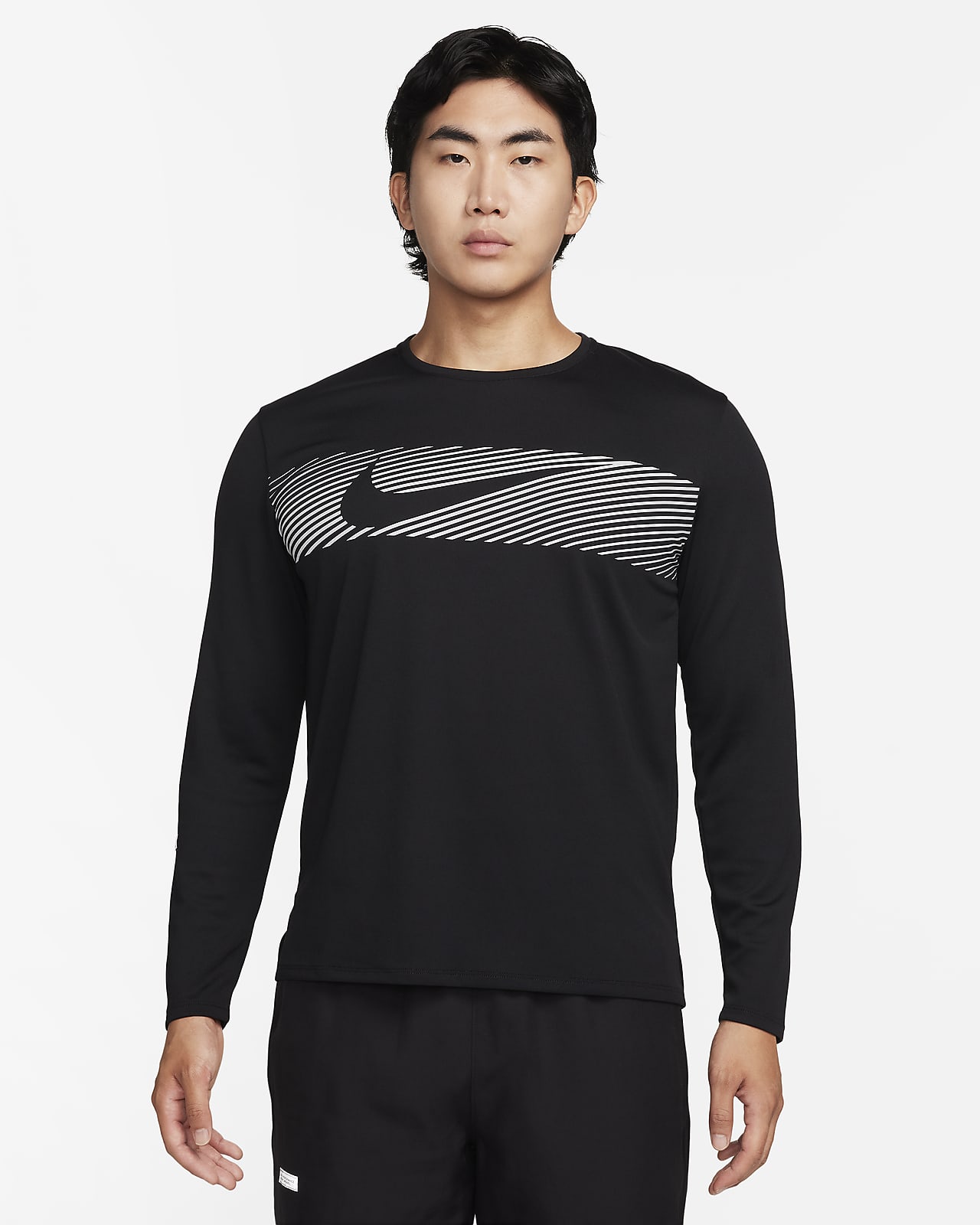 Nike Men's Waffle Flash Breathe Long Sleeve Running Top Shirt DRI-FIT