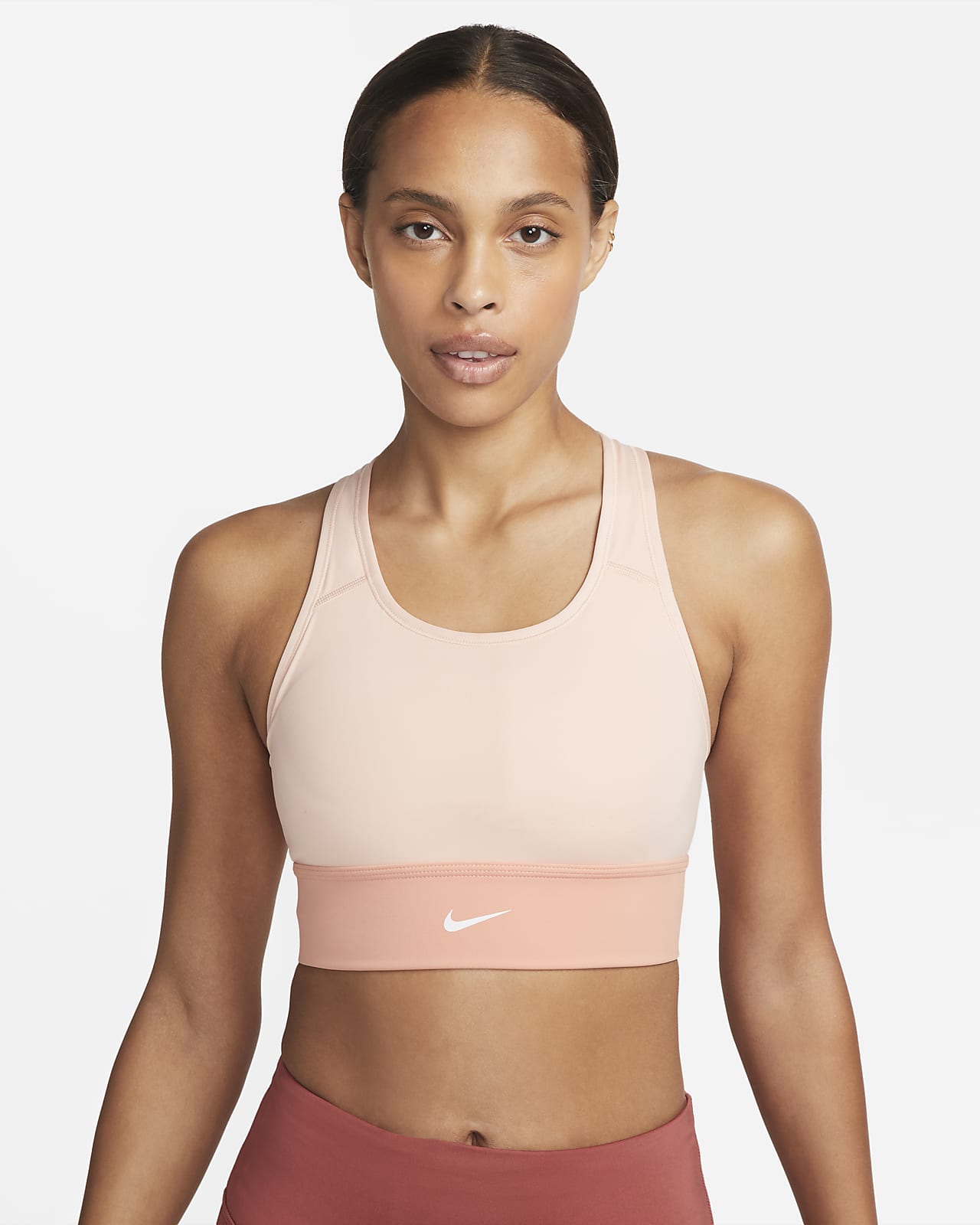 Nike Swoosh Women's MediumSupport 1Piece Padded Longline Sports Bra