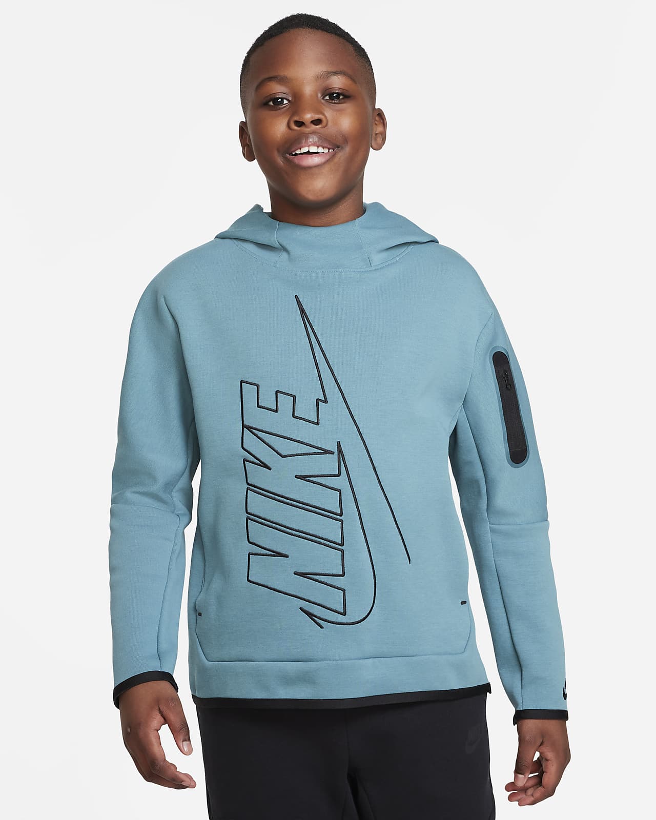 Sudadera con para niño grande y amplia Nike Sportswear Fleece. Nike.com