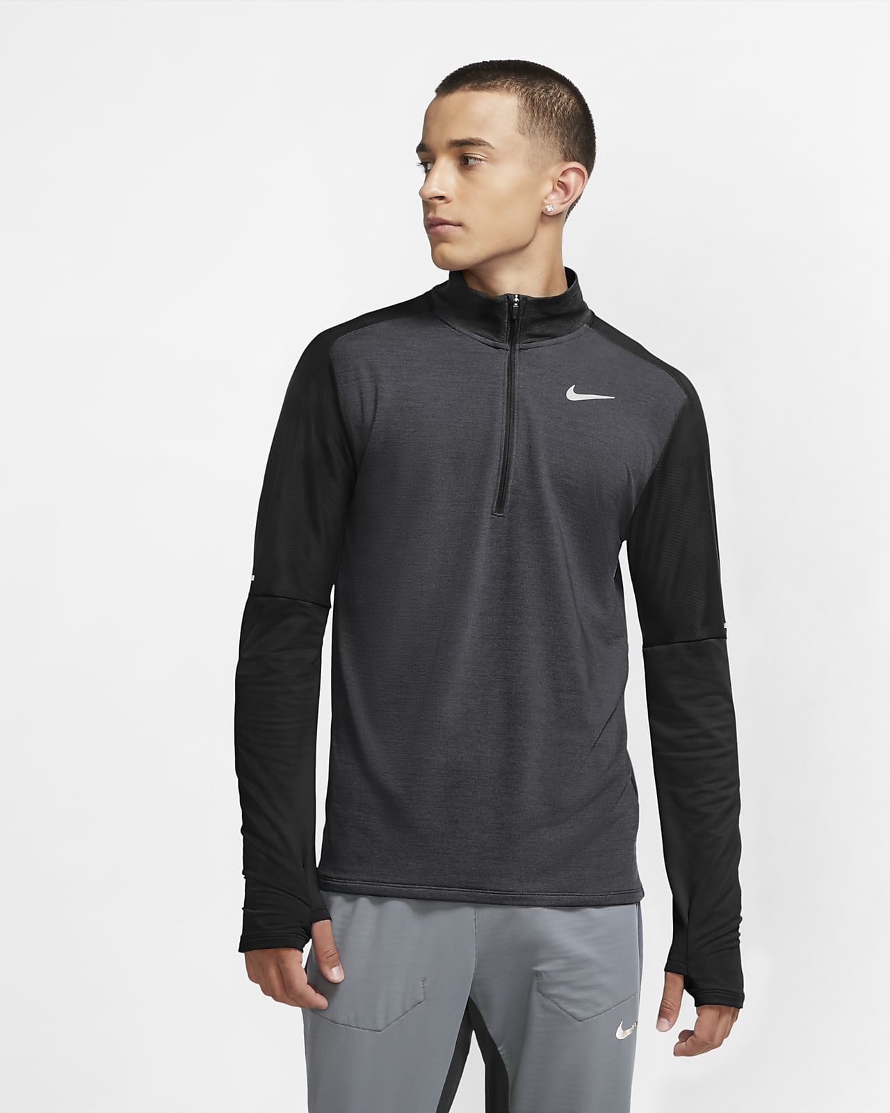 Maglia da running con zip a metà lunghezza Nike Dri-FIT - Uomo. Nike CH