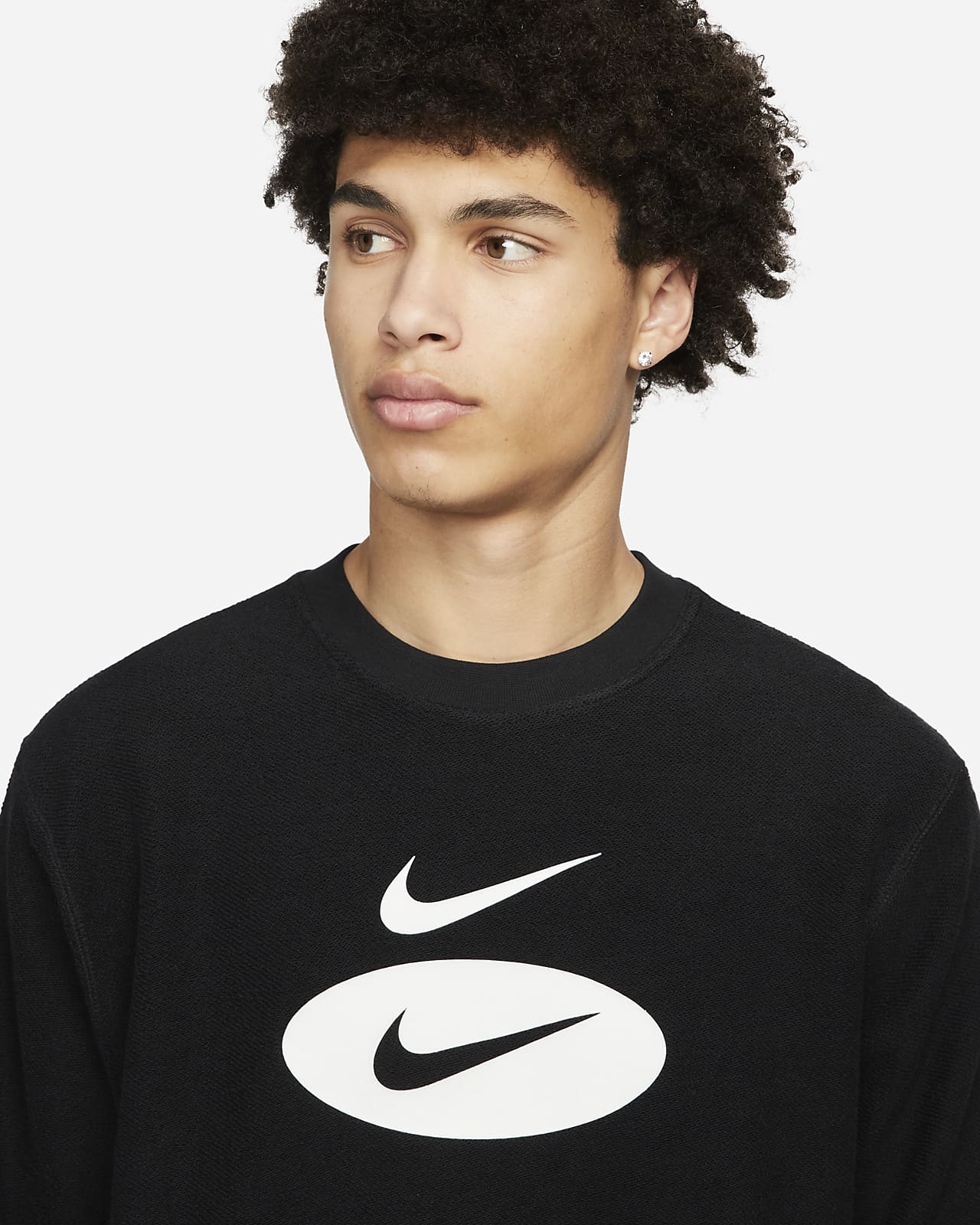 Nike Sportswear Swoosh League Men's French Terry Crew. Nike GB