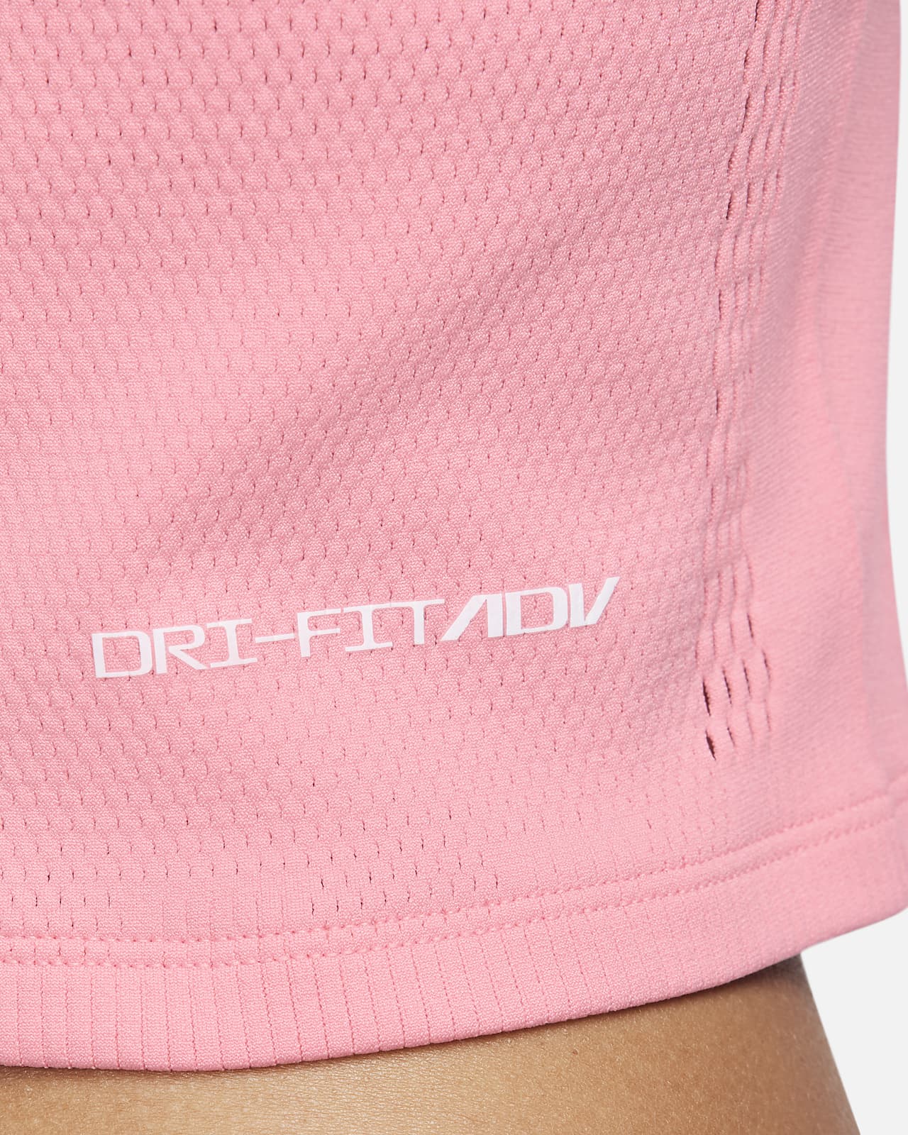 Nike Yoga Luxe Infinalon Crop Top Women's Light Pink XL Sporstwear Tee  T-Shirt