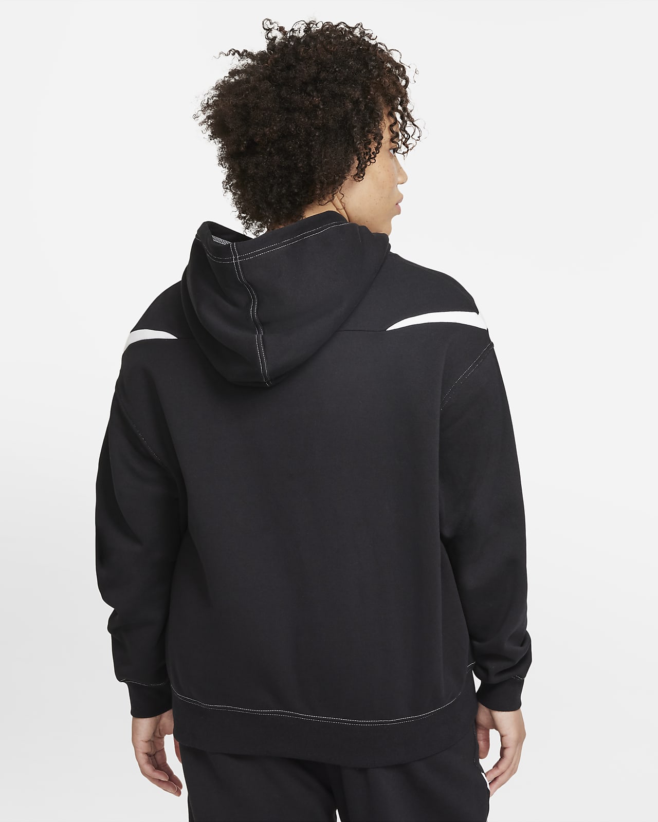 Nike Sportswear Swoosh Womens Oversized Fleece Hoodie Plus Size Nike Pt