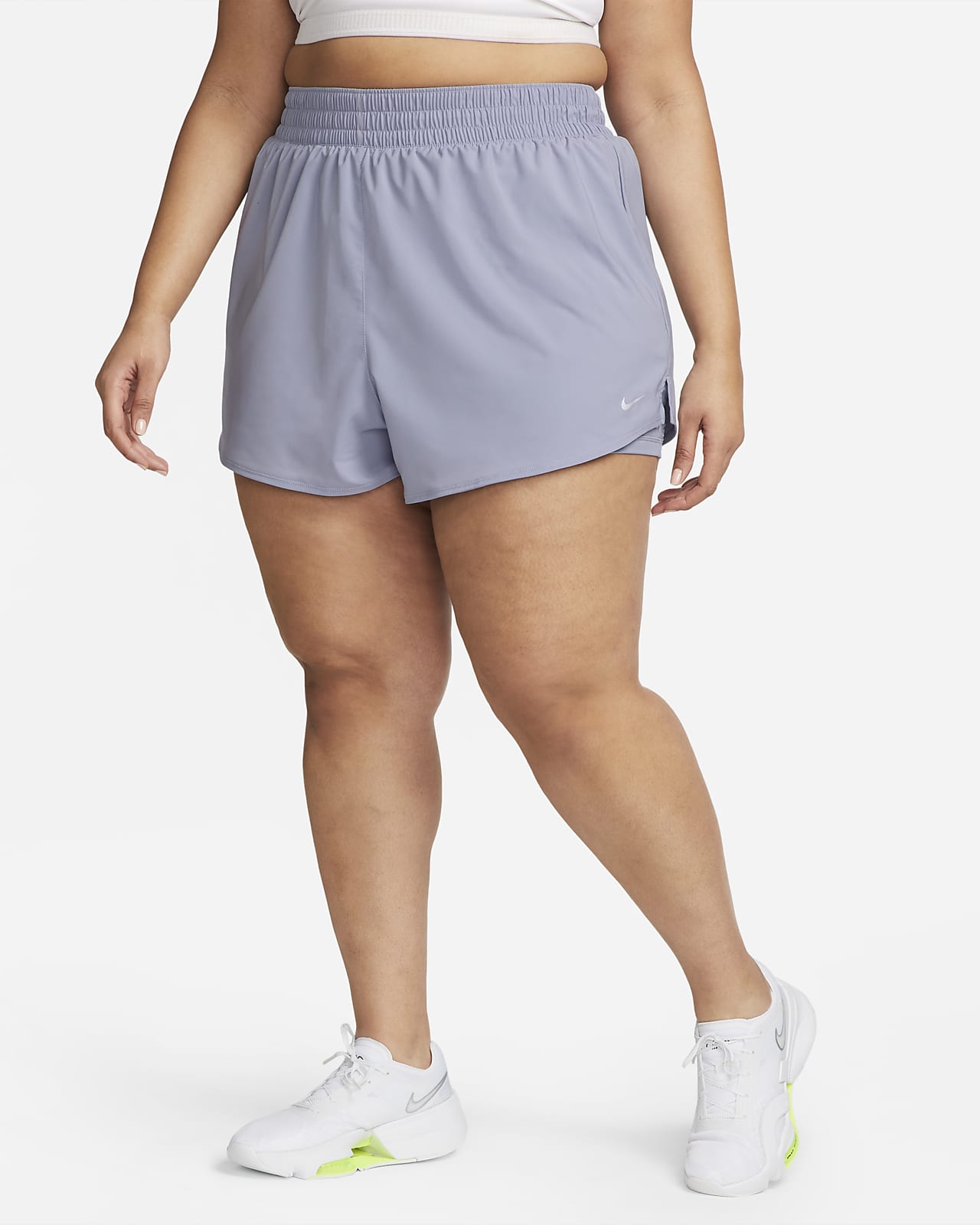 Nike Dri-FIT One Women's High-Waisted 3" 2-in-1 Shorts Size).