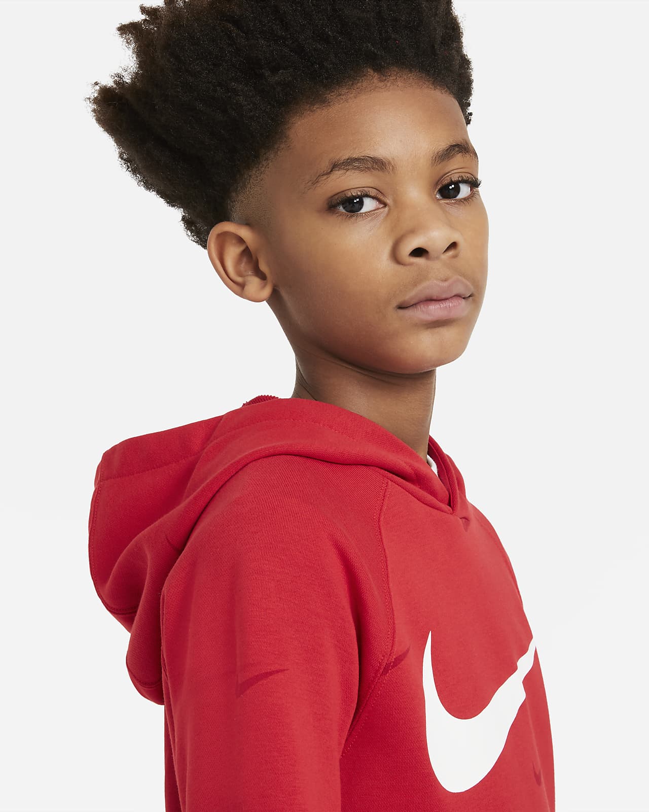 nike sportswear swoosh hoodie red