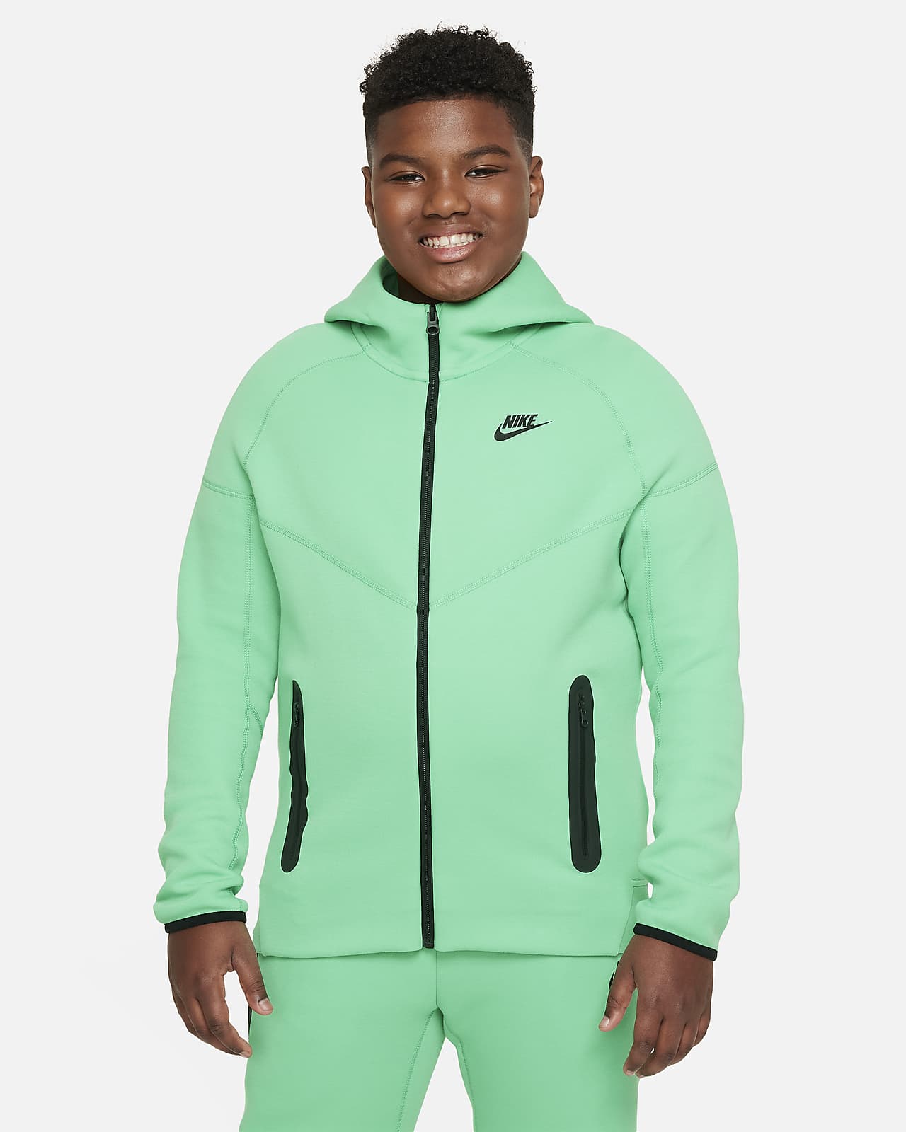 Nike Sportswear Tech Fleece Big Kids' (Boys') Full-Zip Hoodie (Extended  Size)