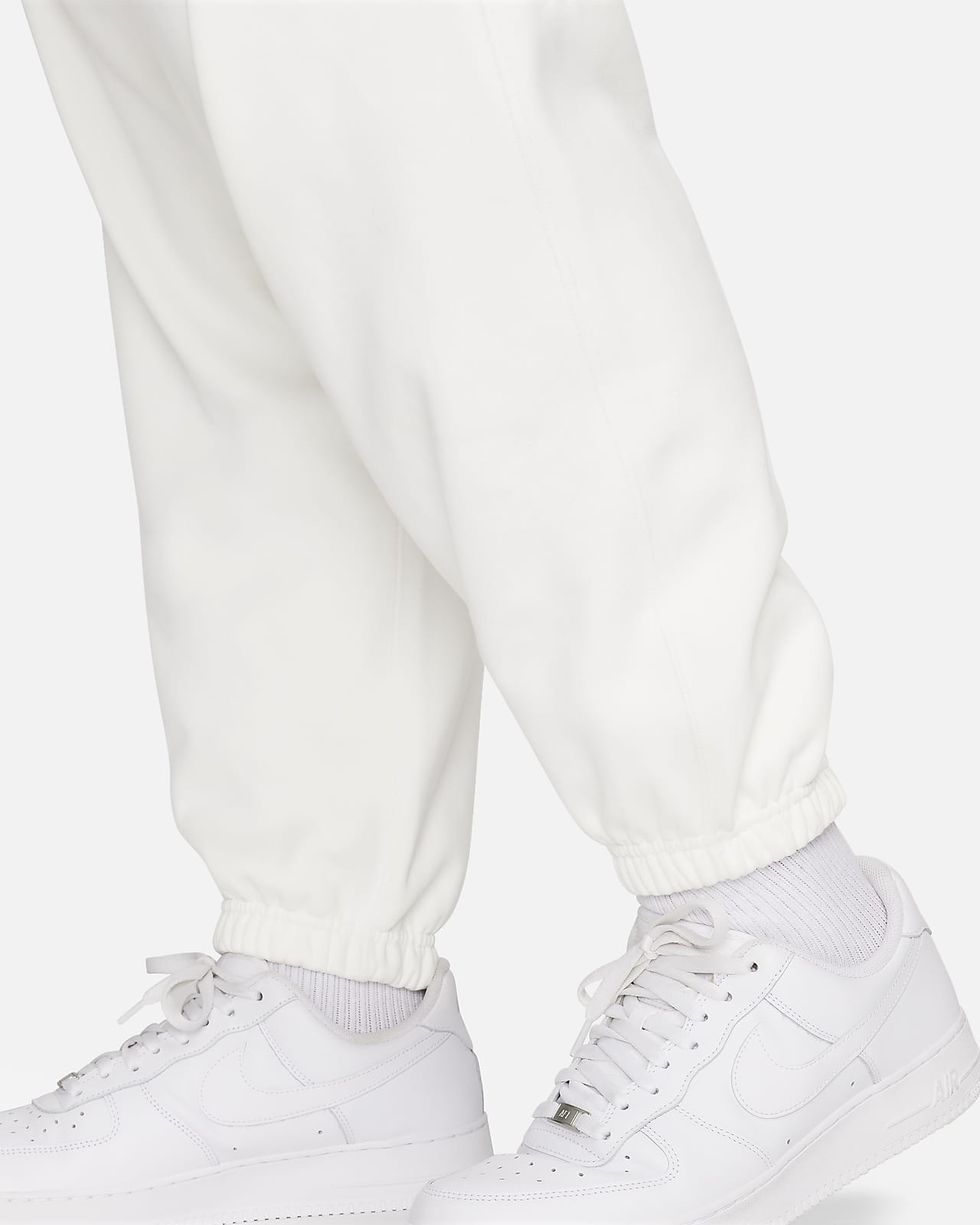 Nike Solo Swoosh Fleece Pants Black - BLACK/WHITE