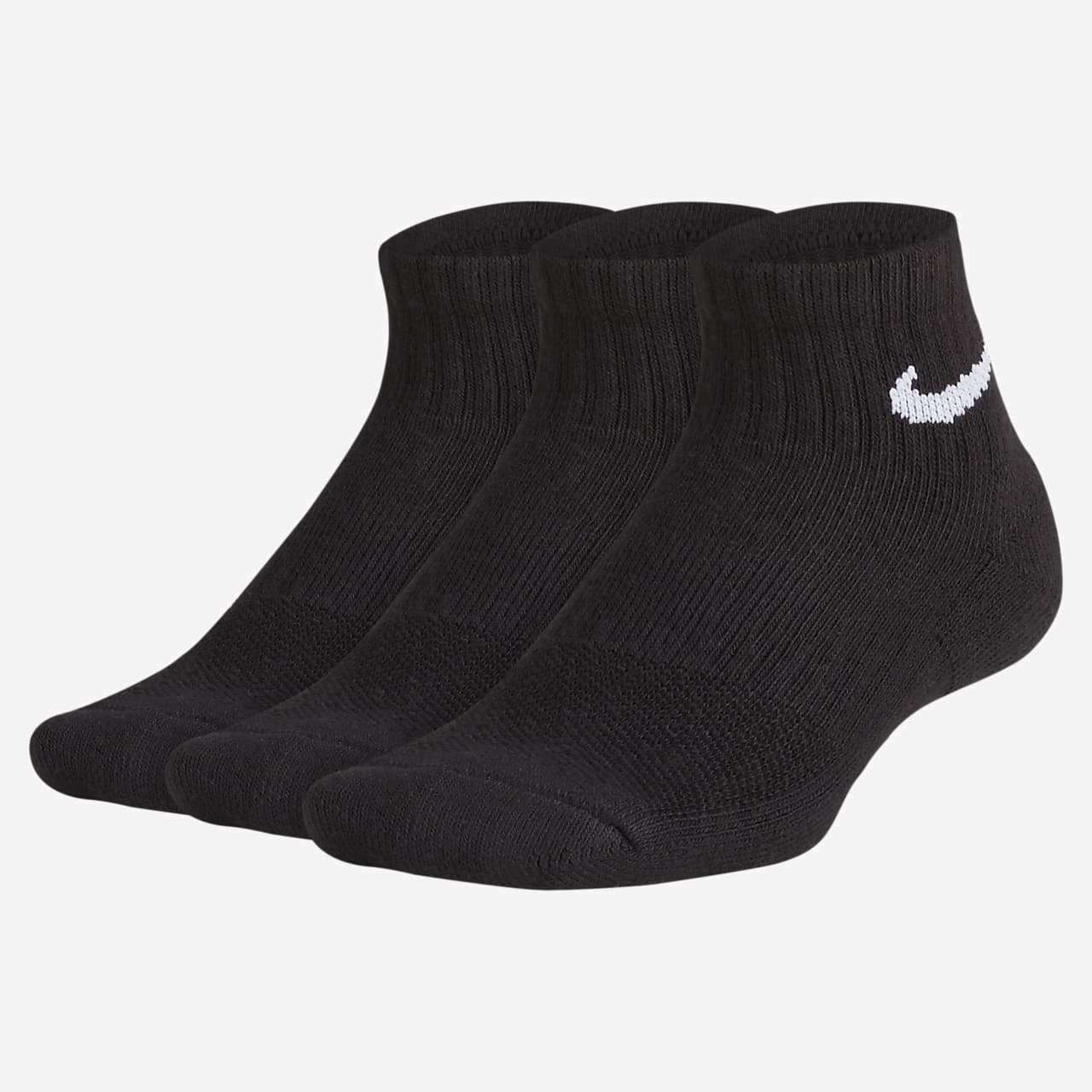 kids black nike socks