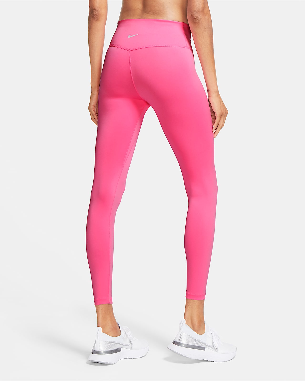 nike swoosh running tights pink
