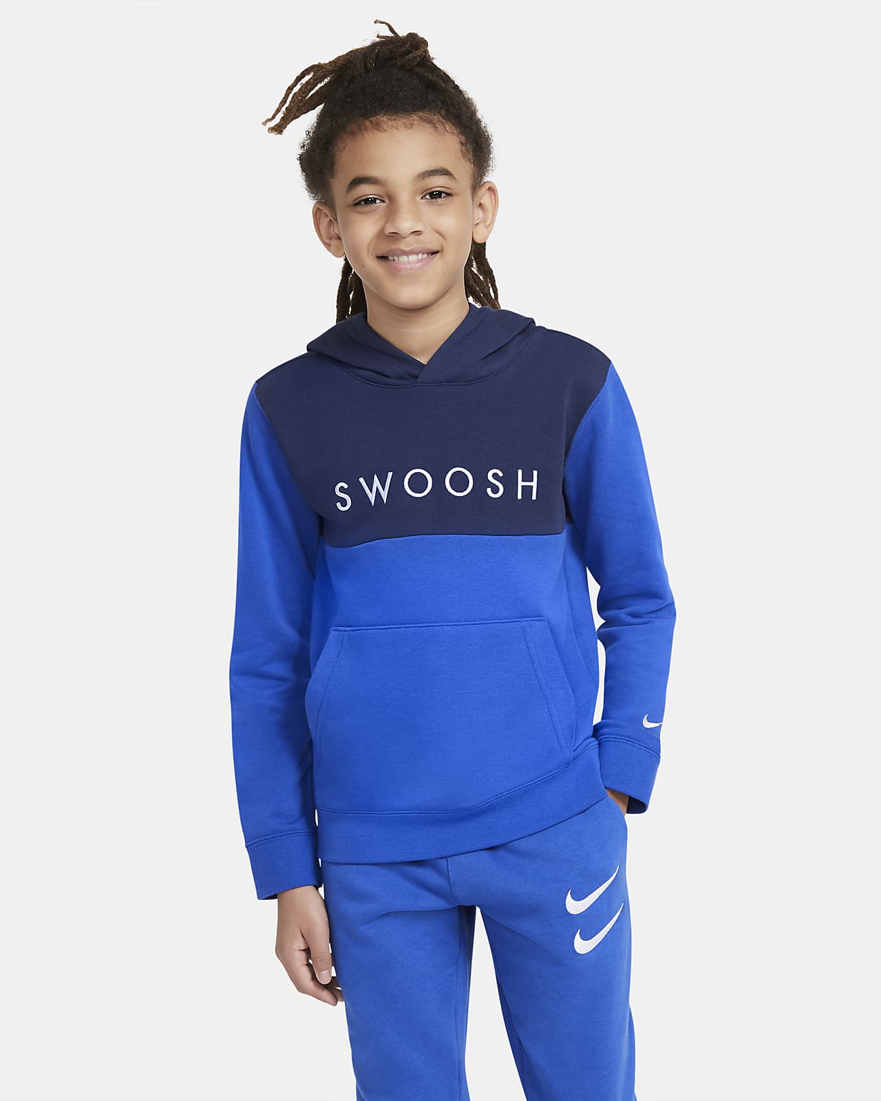 Nike Sportswear Swoosh Big Kids' (Boys') French Terry Hoodie. Nike.com