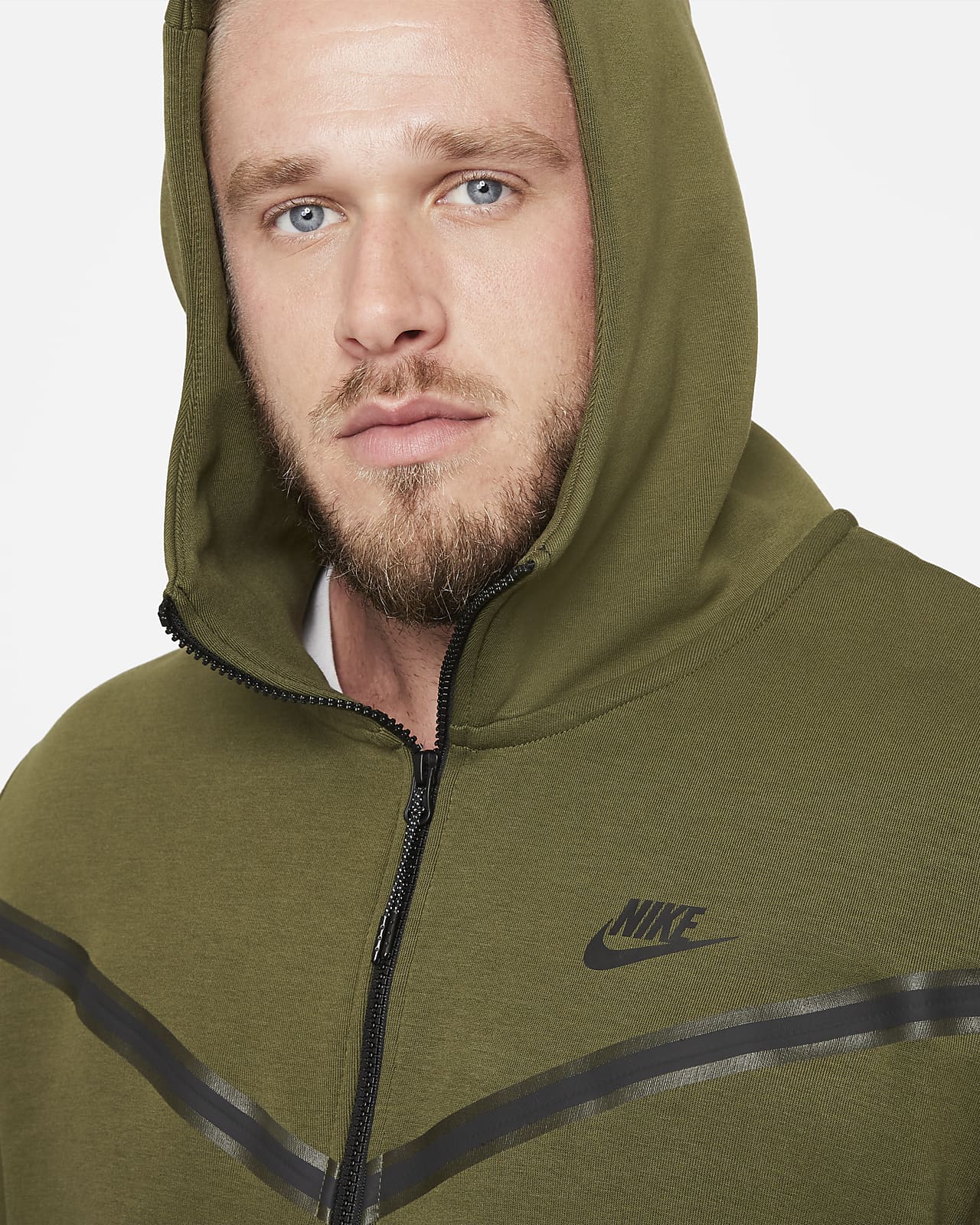 brown zip up hoodie nike