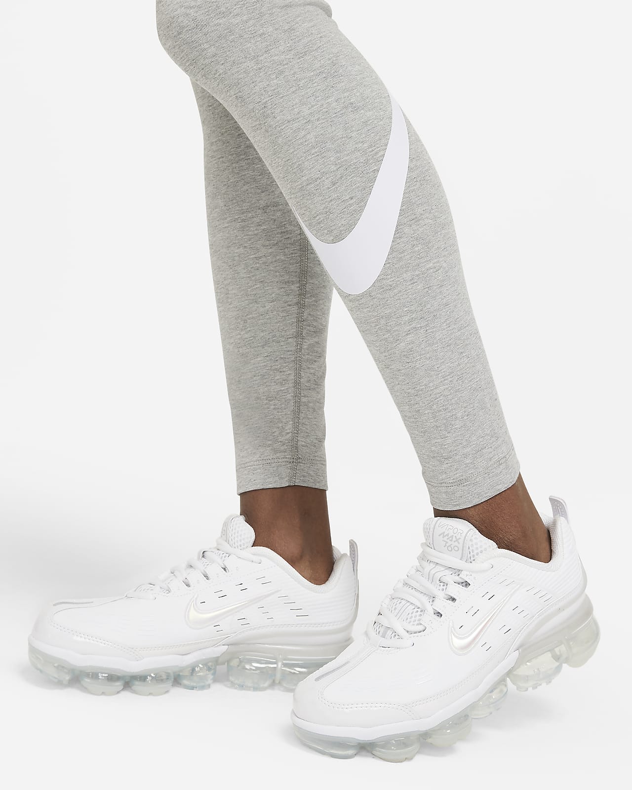 Nike Swoosh, legginsy damskie, szare, Rozmiar M