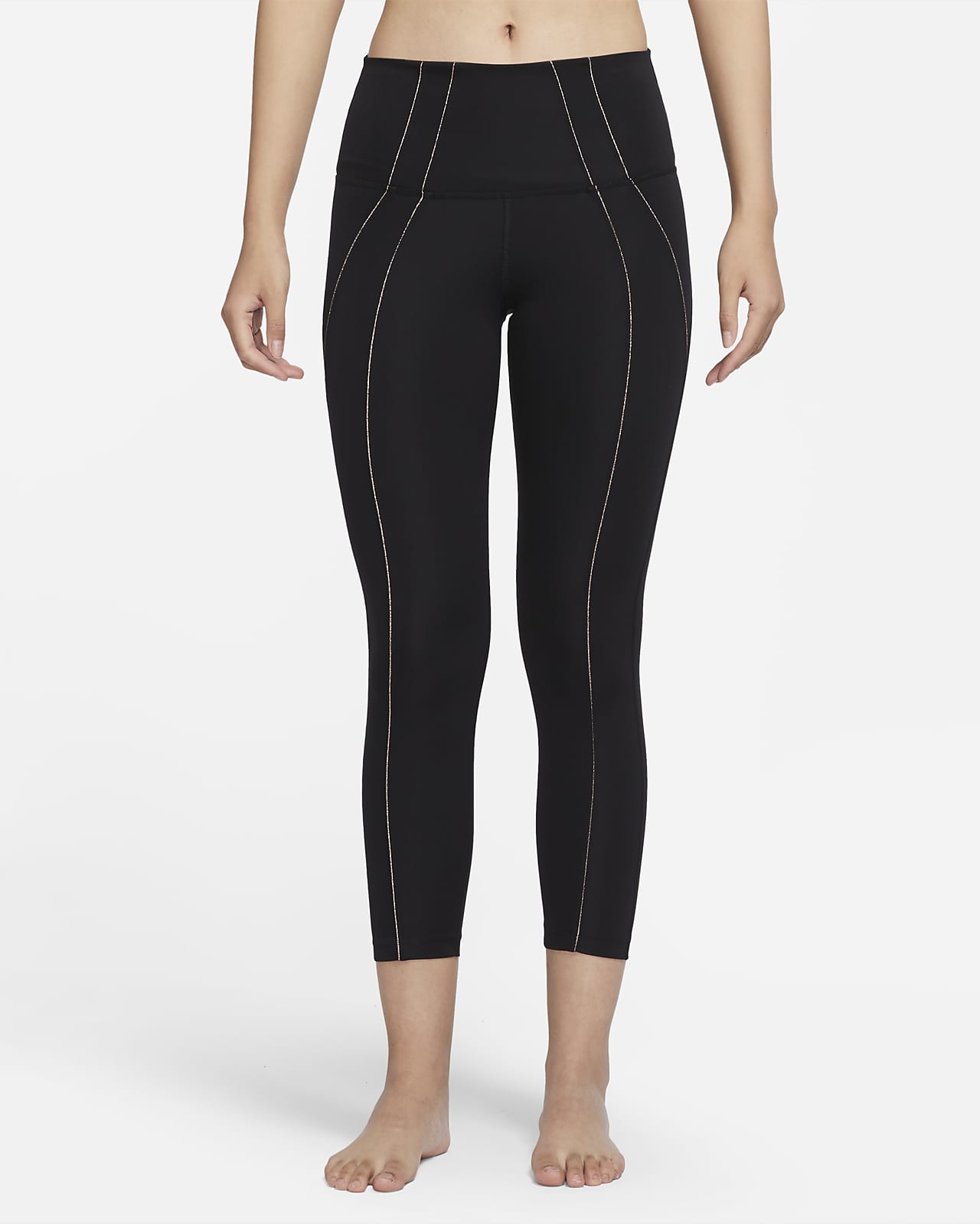 Nike Yoga Dri-FIT Metallic Trim 7/8 女子高腰紧身裤