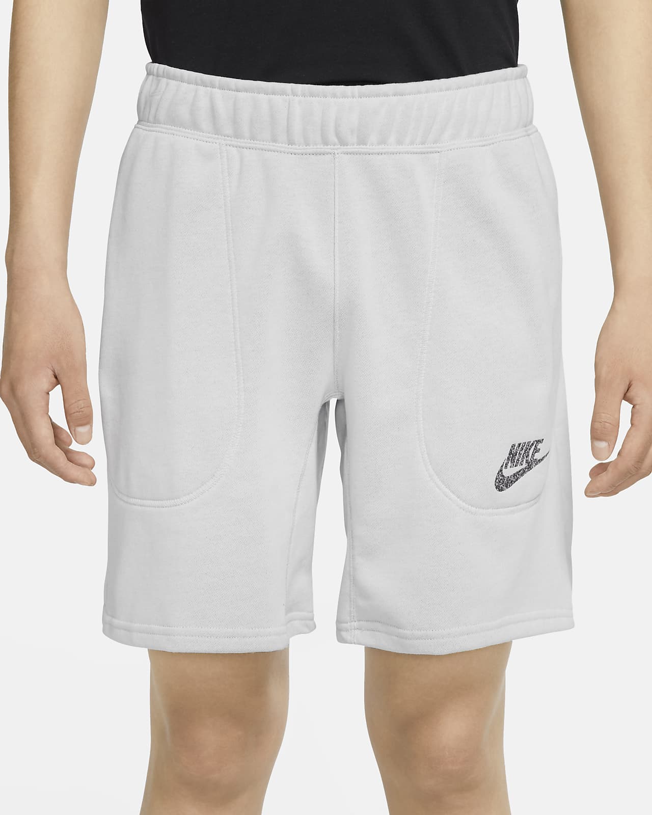 nike french terry shorts grey