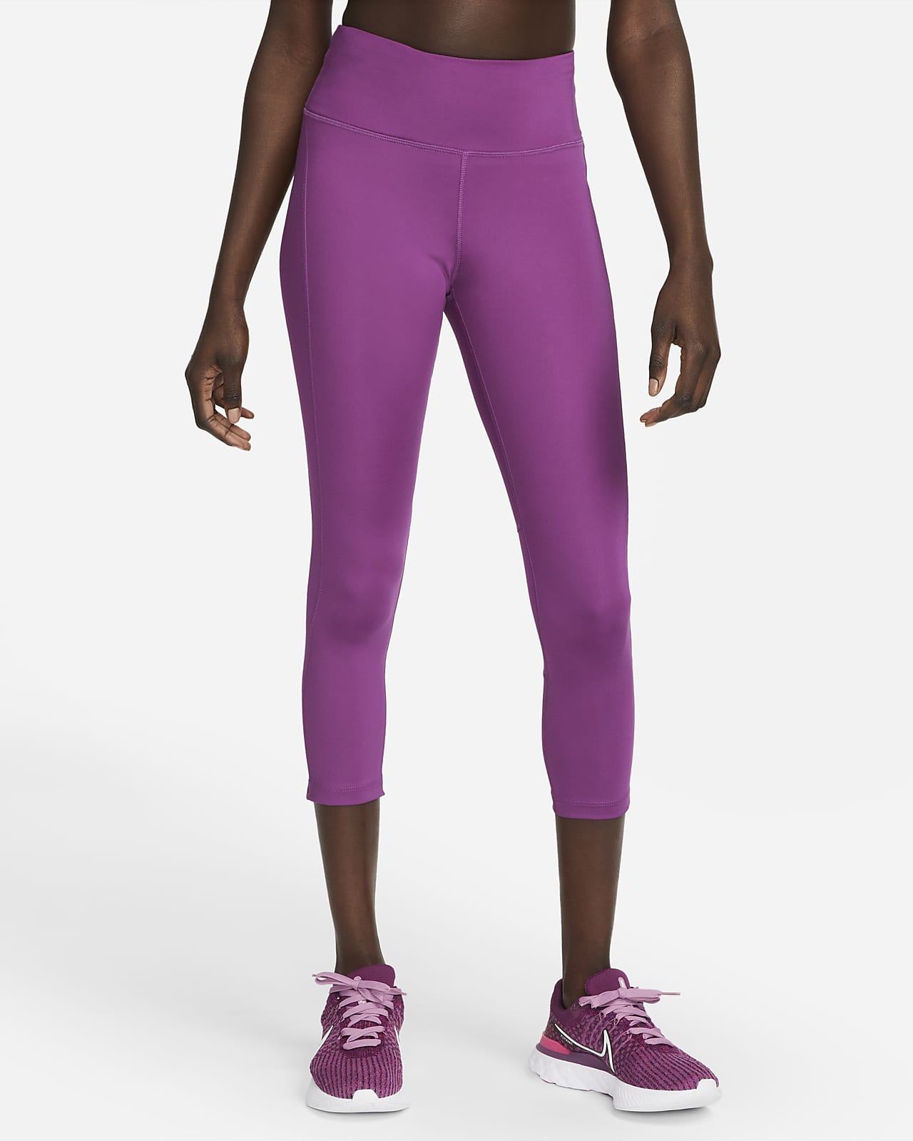 Γυναικείο κολάν crop μεσαίου ύψους για τρέξιμο Nike Fast