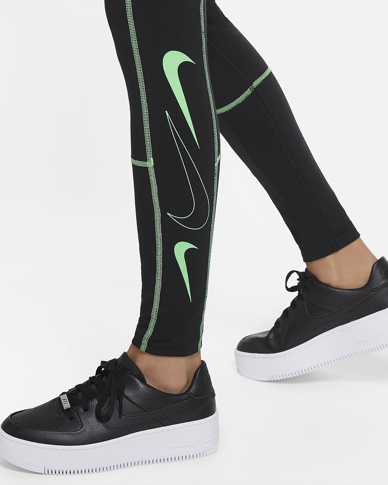 nike swoosh box leggings