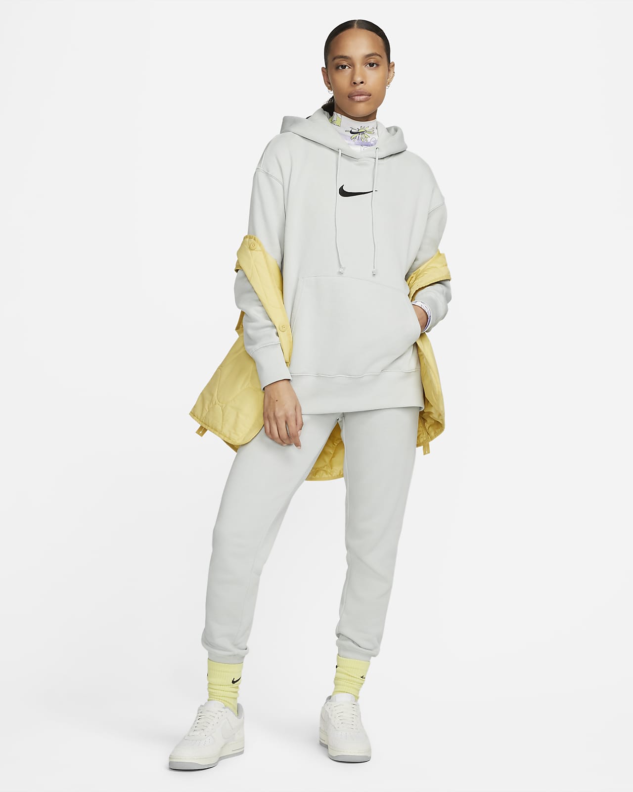 Sportswear Sudadera con capucha de tejido Fleece y ajuste oversize - Mujer. Nike ES