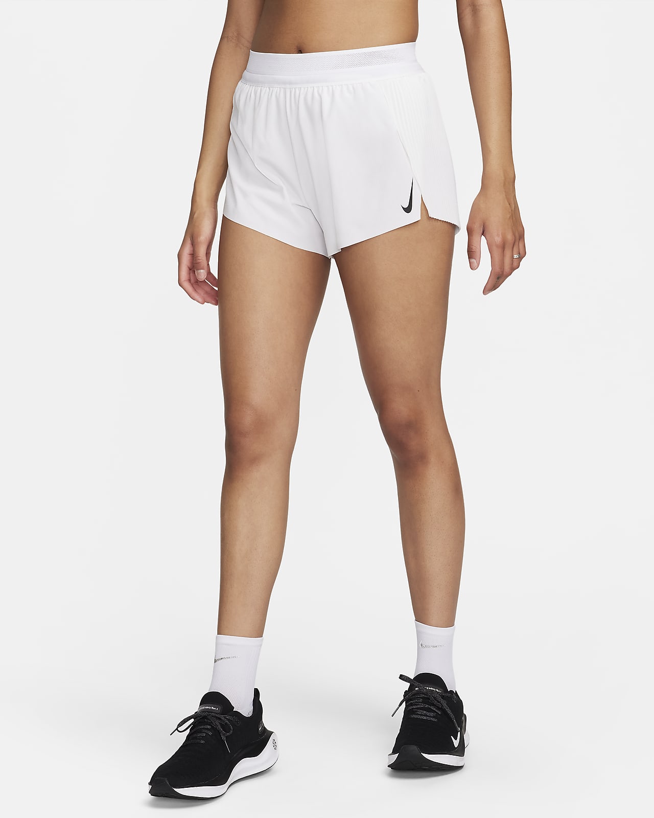 Short de running taille mi-haute avec sous-short intégré Dri-FIT ADV Nike AeroSwift 8 cm pour femme