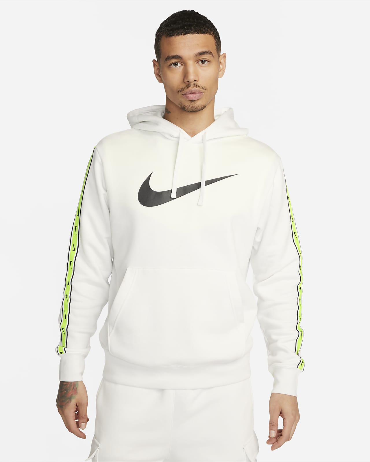 Nike Sportswear Repeat férfi kapucnis, belebújós polárpulóver