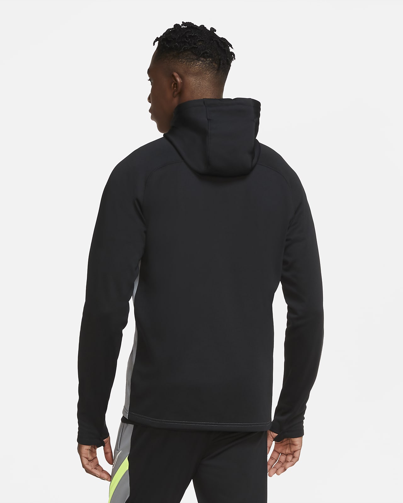 nike academy hooded drill top mens