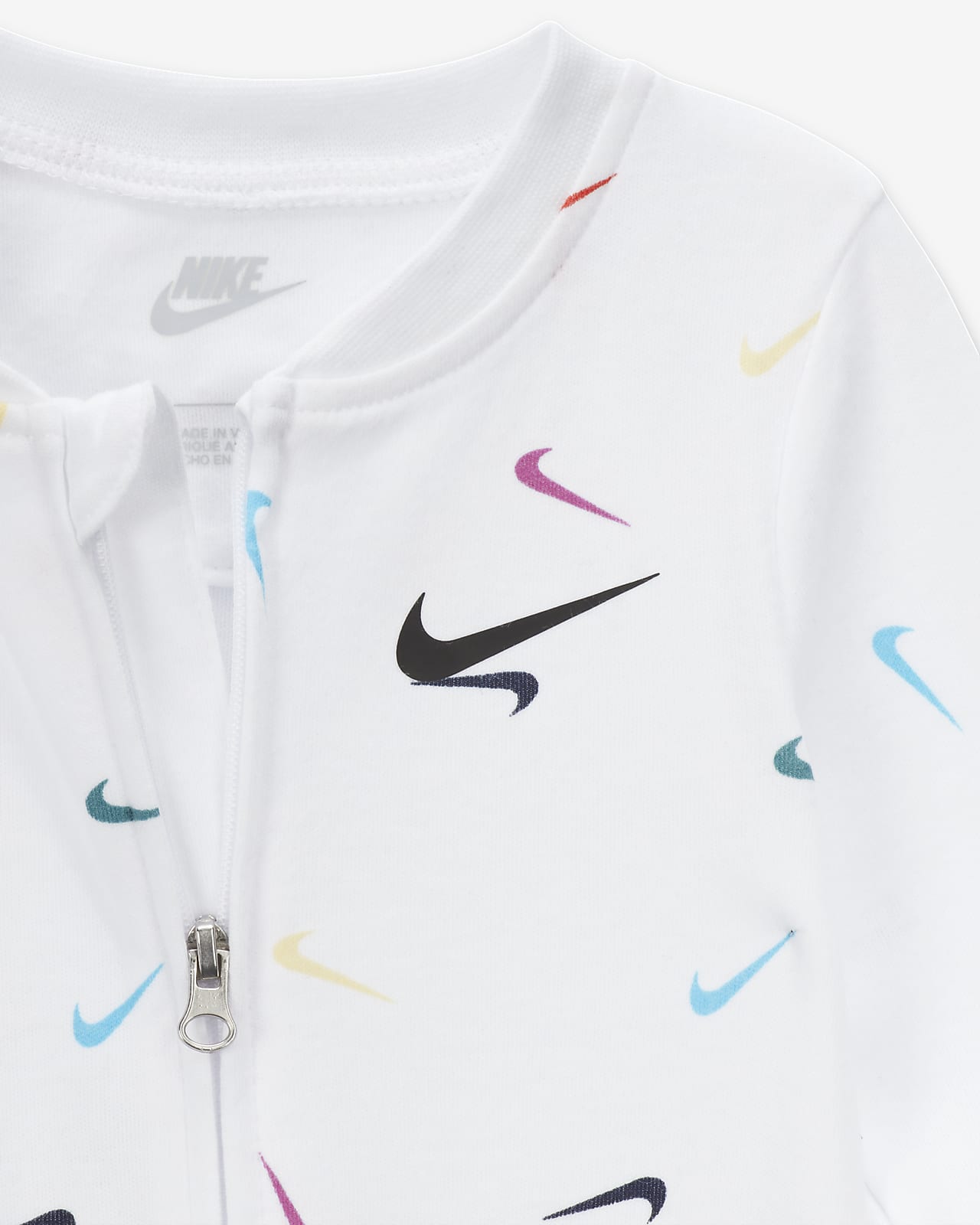 Swooshfetti Coverall. Baby Footed Nike Coverall