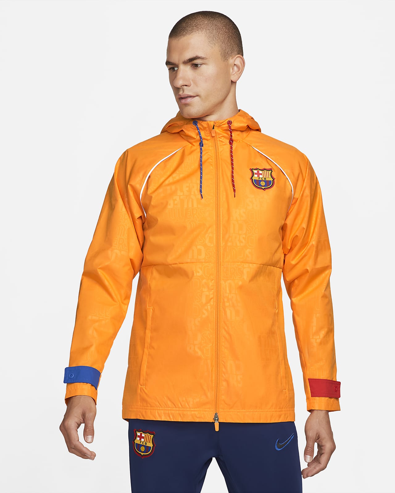 FC Barcelona AWF Men's Graphic Soccer Jacket