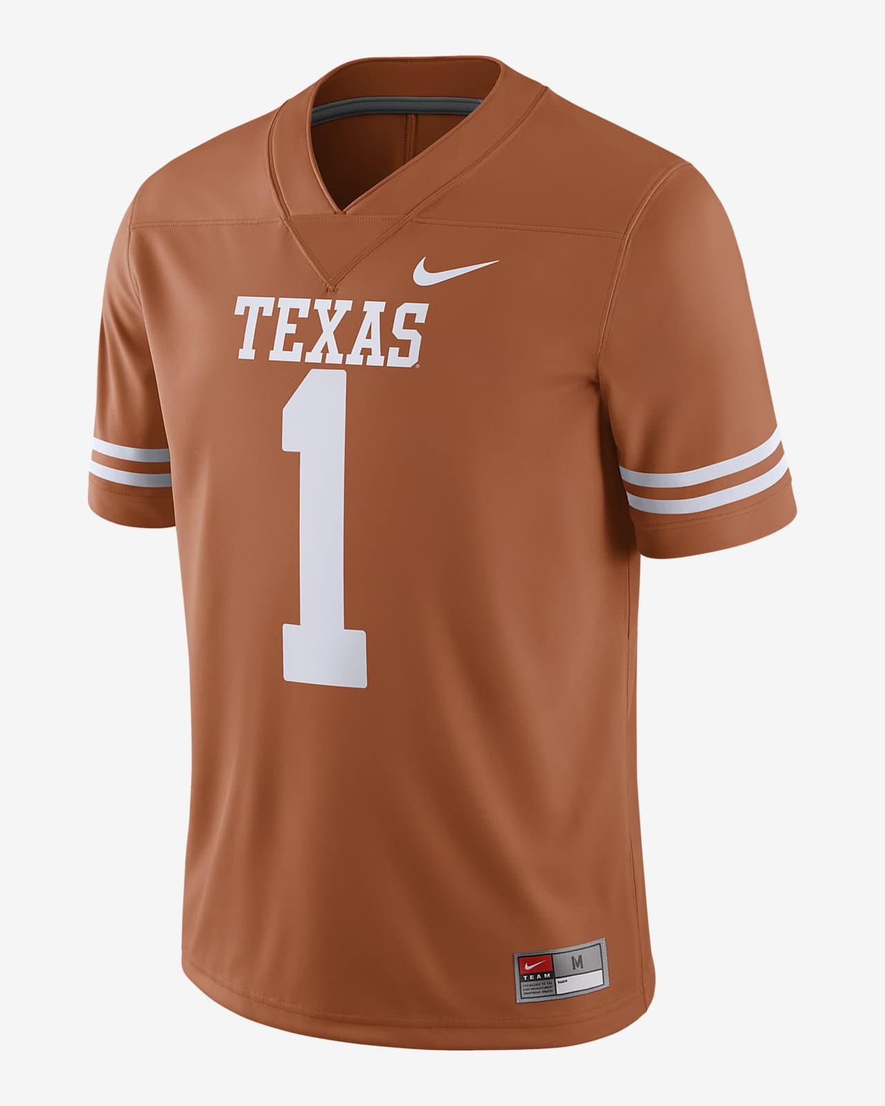 Men's Nike Texas Orange Longhorns #1 Home Game Jersey Size: 3XL
