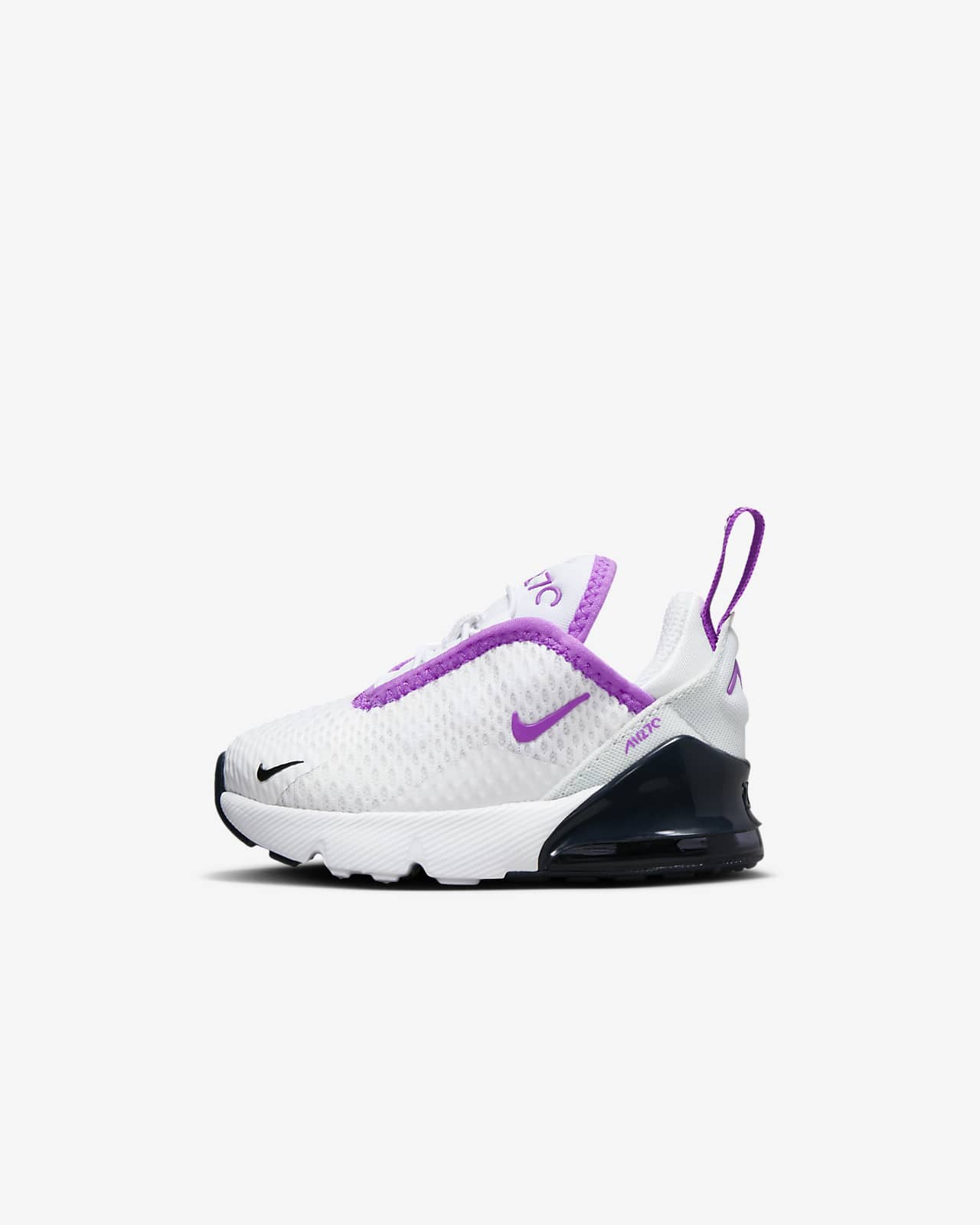 Nike Air Max 270 Trainers in White and Purple