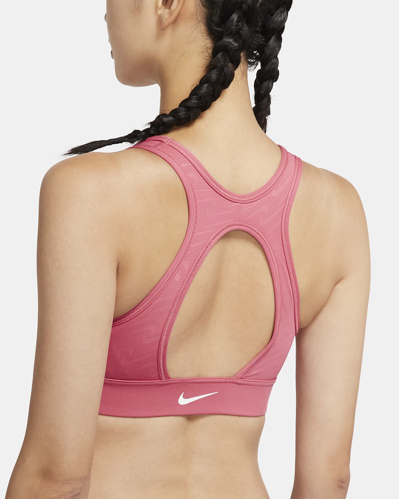 Nike公式 ナイキ Dri Fit スウッシュ アイコン クラッシュ ウィメンズ ミディアムサポート ワンピース パッド プリンテッド スポーツブラ オンラインストア 通販サイト