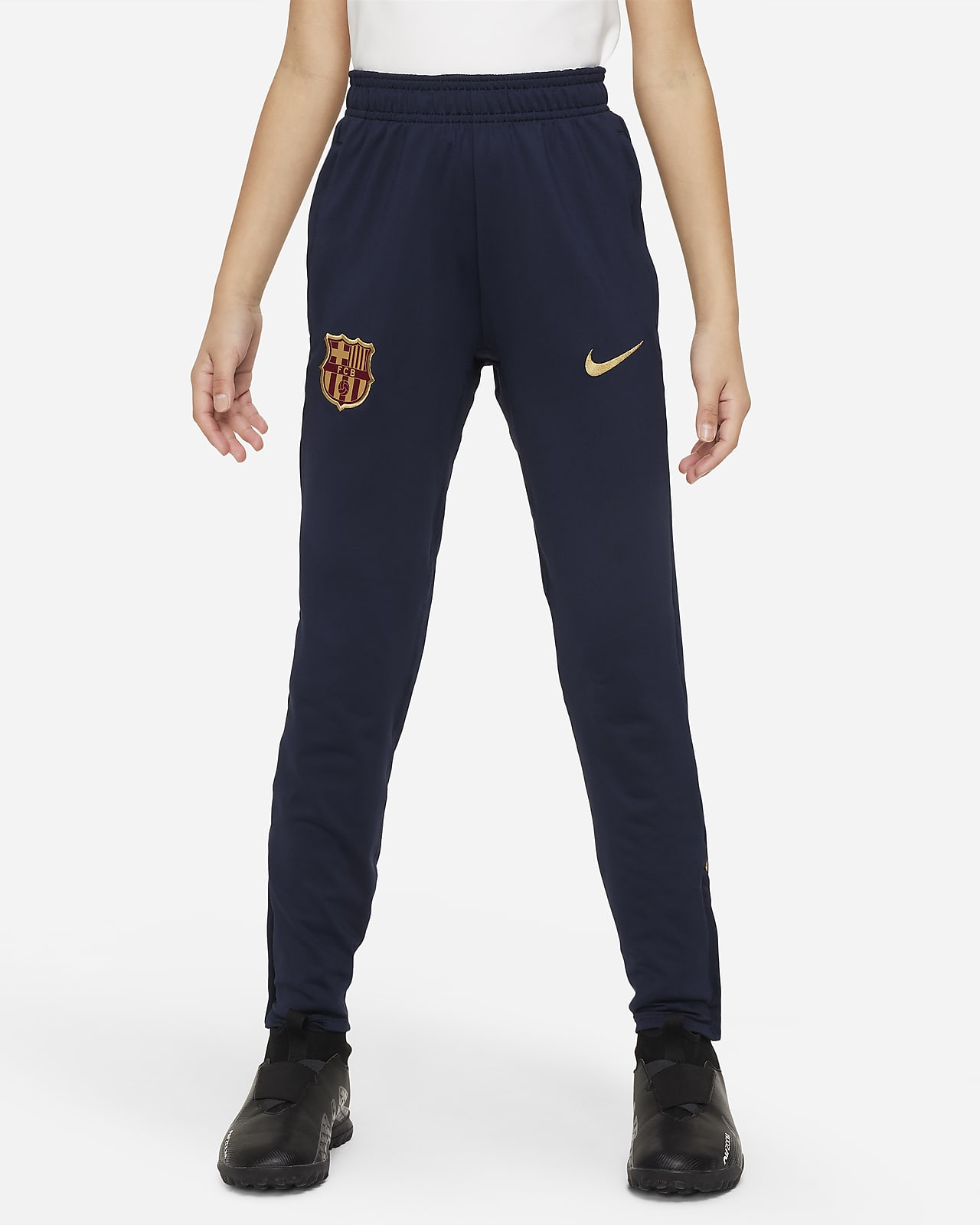 Ποδοσφαιρικό παντελόνι Nike Dri-FIT Μπαρτσελόνα Strike για μεγάλα παιδιά