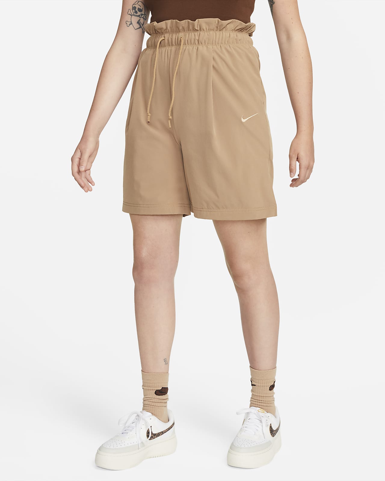 nike woven shorts peach