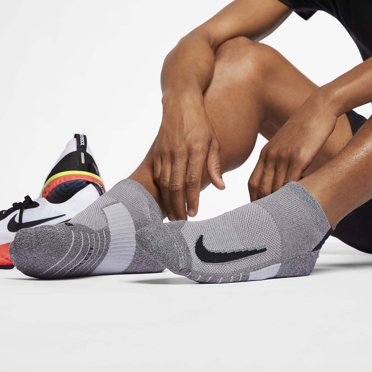 Nike Multiplier Running NoShow Socks (2 Pairs). Nike SG