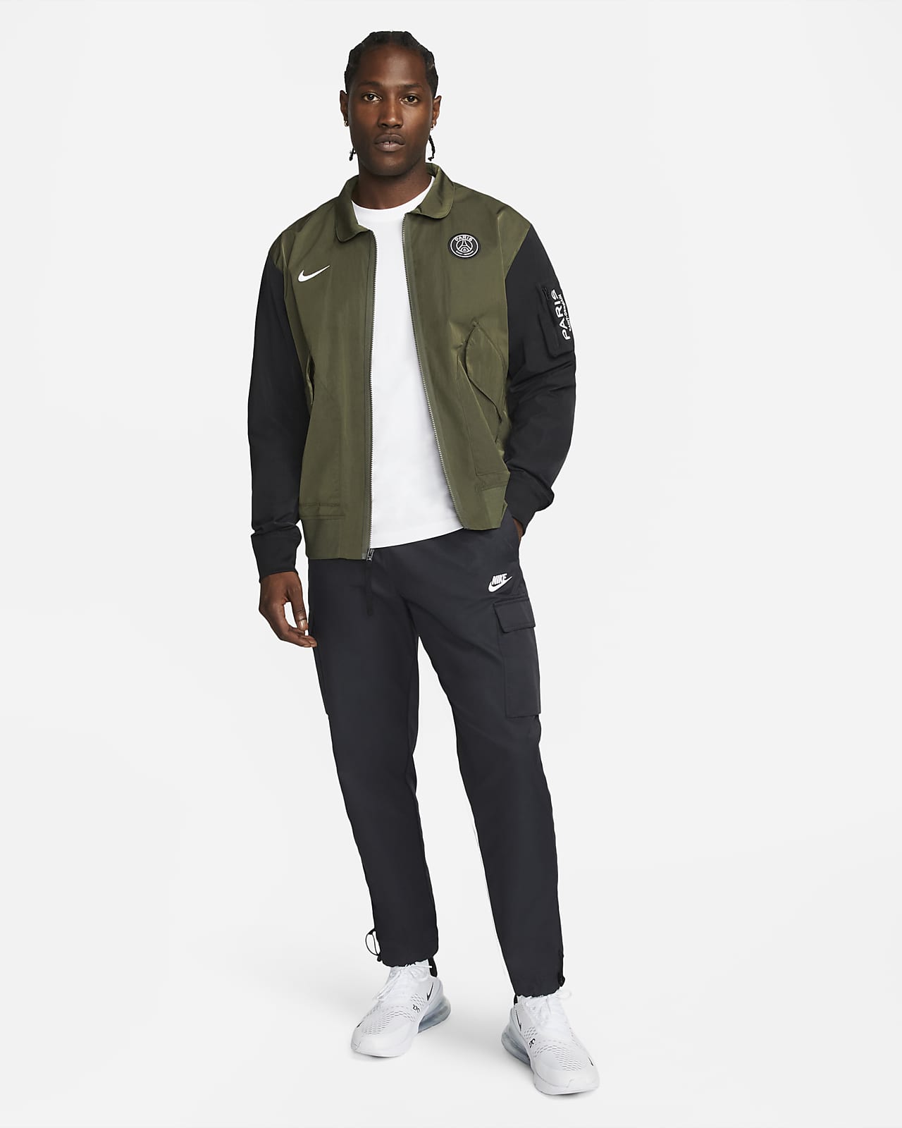 Paris Saint-Germain Men's Unlined Full-Zip Bomber Jacket. Nike IE