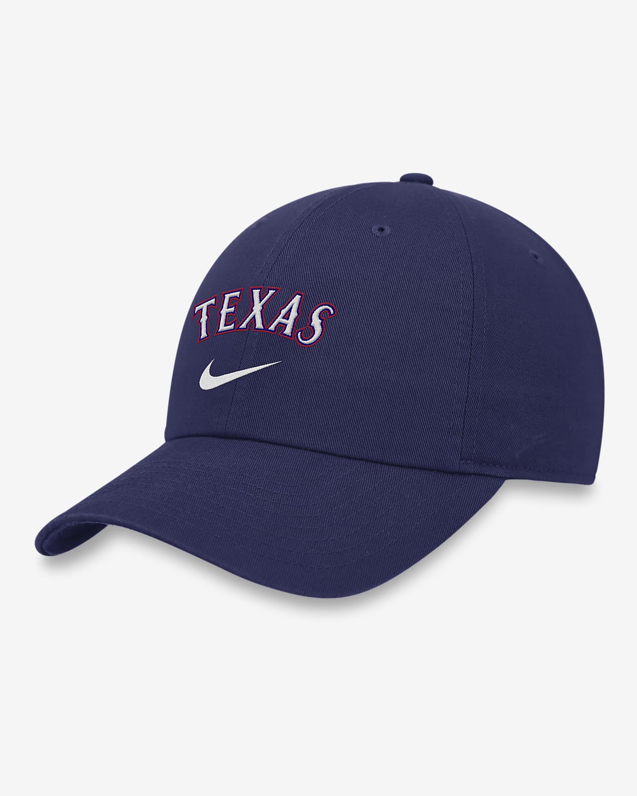 Texas Rangers Heritage86 Wordmark Swoosh Men's Nike MLB Adjustable Hat.