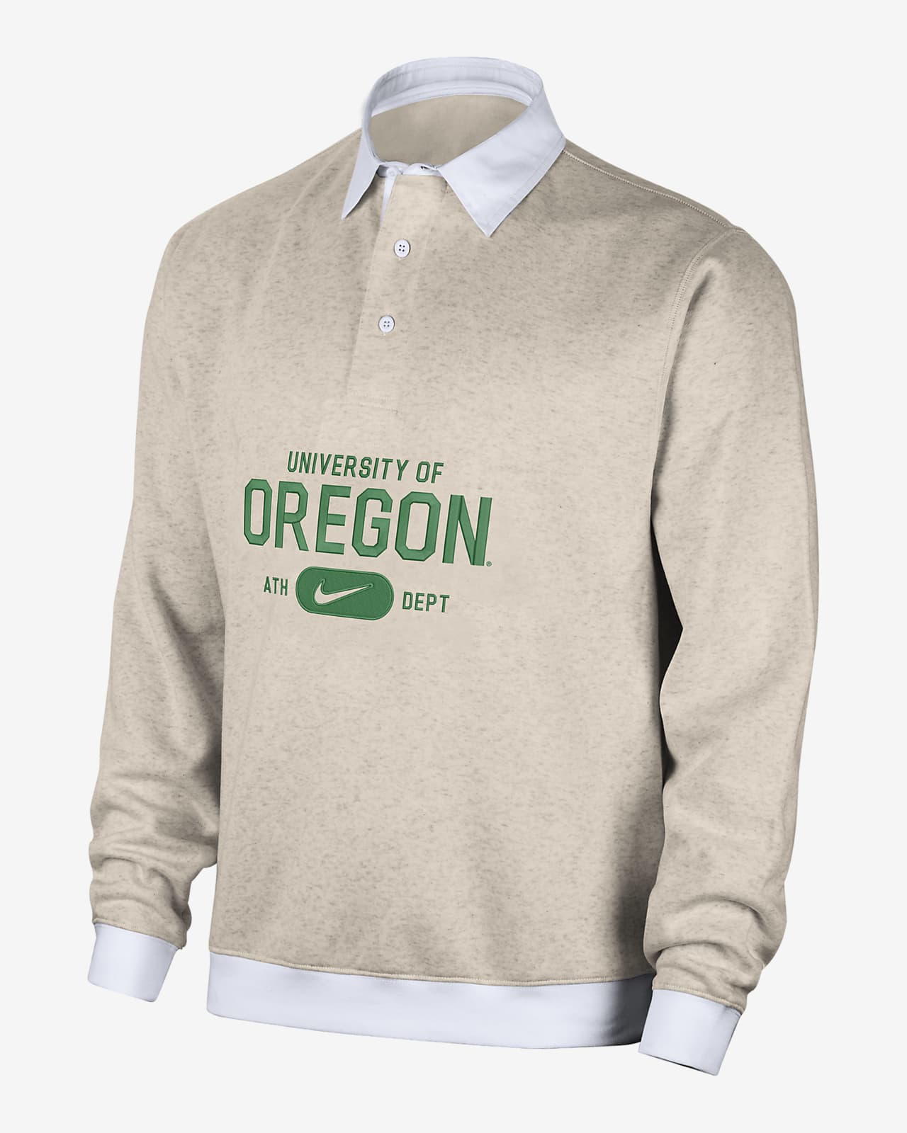 Oregon Club Fleece Men's Nike College Long-Sleeve Polo