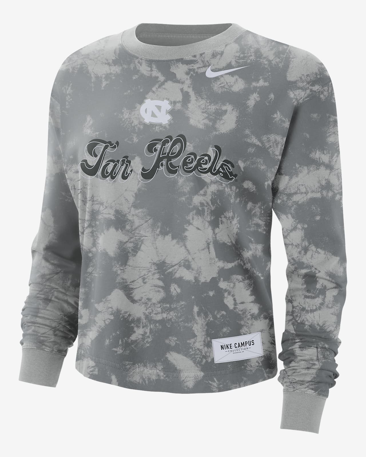 Playera cuadrada de manga larga para mujer Nike College (UNC). Nike.com