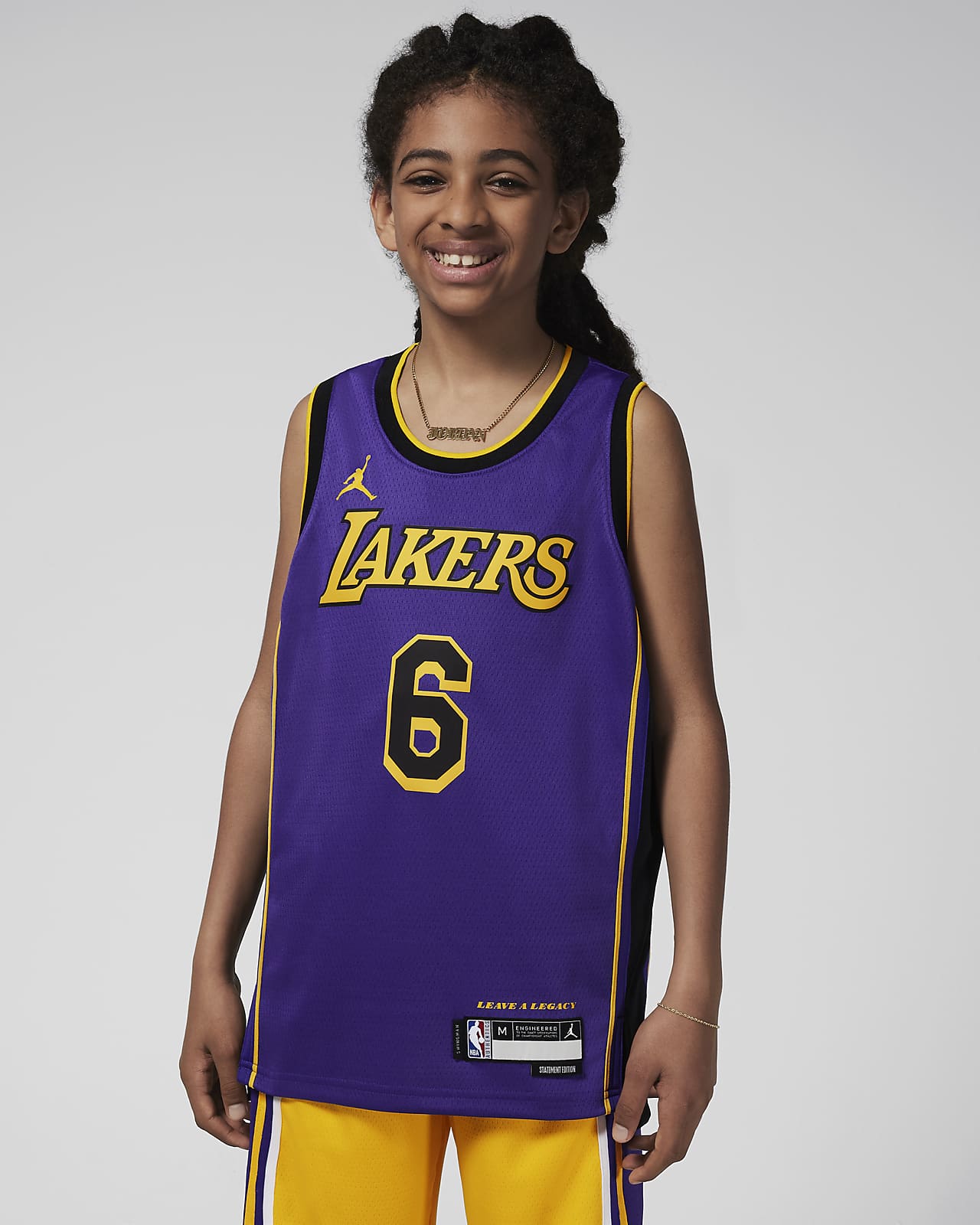 Los Angeles Lakers Statement Edition-Nike Dri-FIT Swingman-trøje til større børn