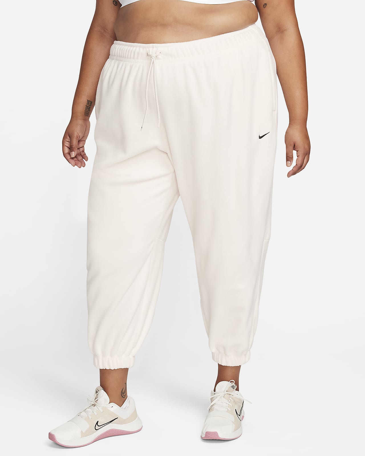 Plus Size Grey Track Pants High Rise Elastic Waist | You + All | Shop Online