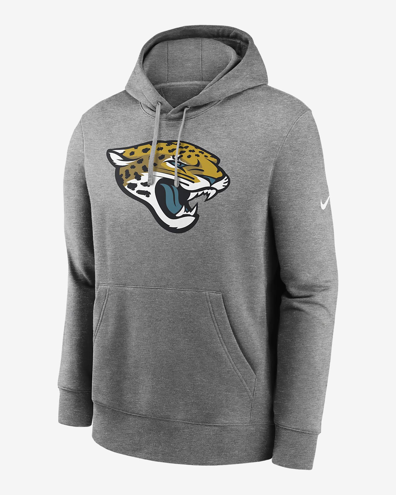 Men's Nike Heathered Gray Jacksonville Jaguars Rewind Club Fleece Pullover Hoodie Size: Small