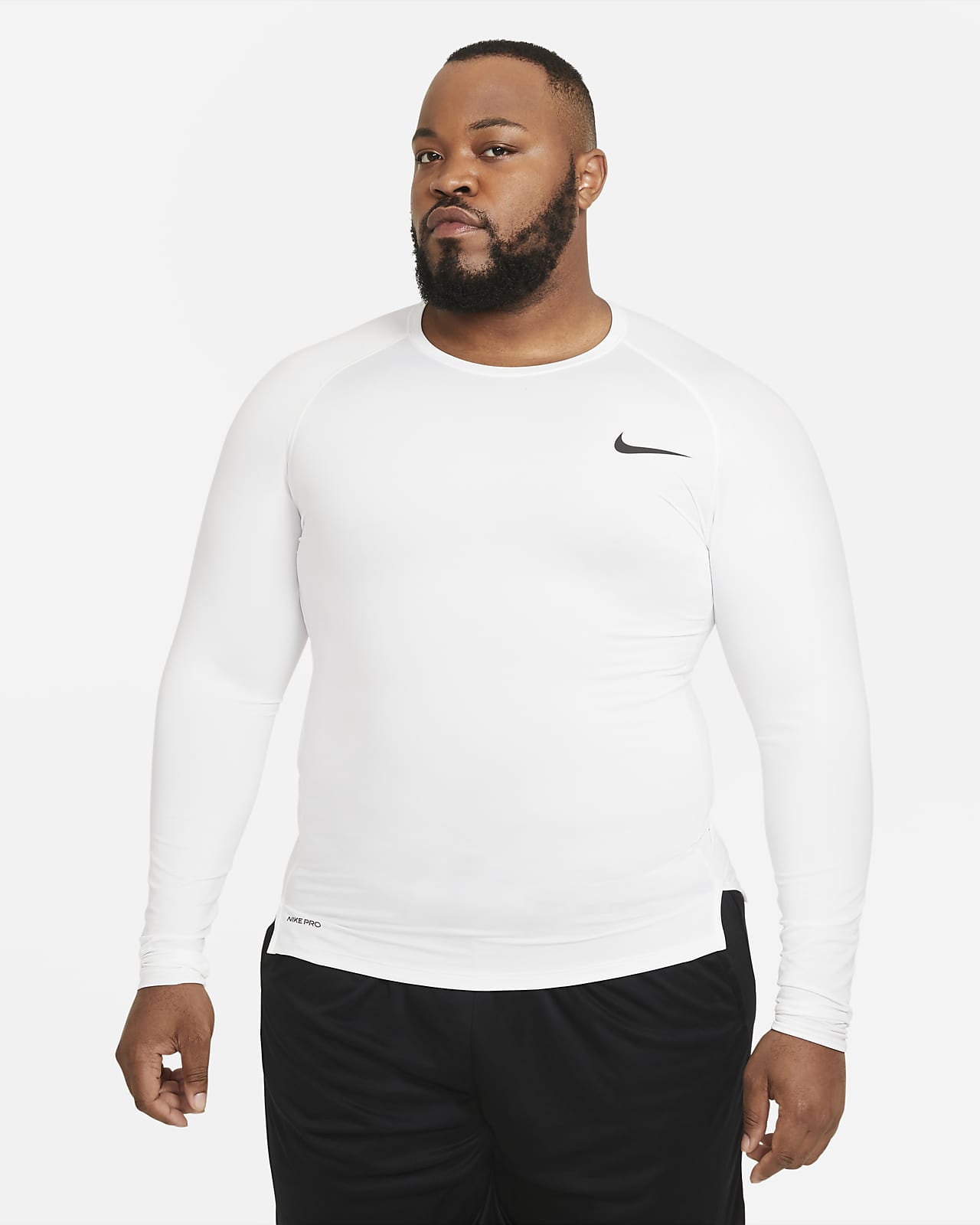 nike men's pro fitted long sleeve top