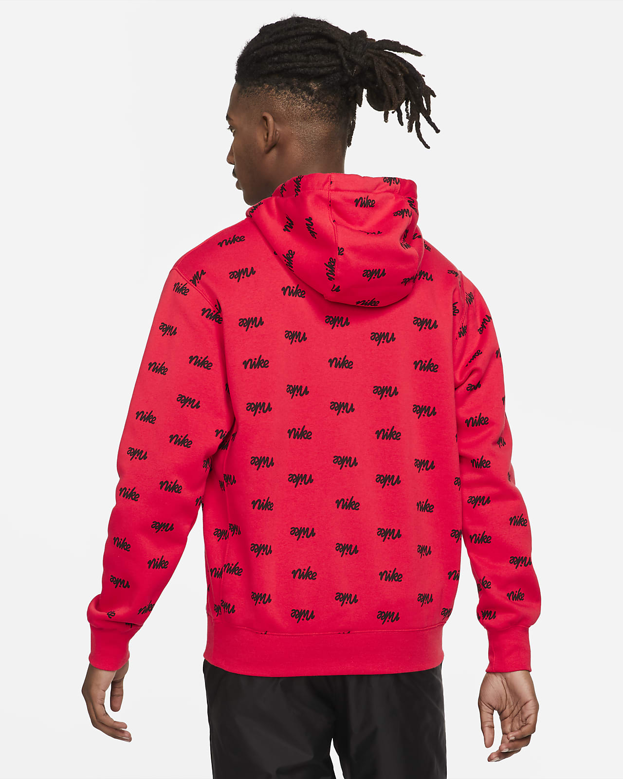 nike sportswear club hoodie red