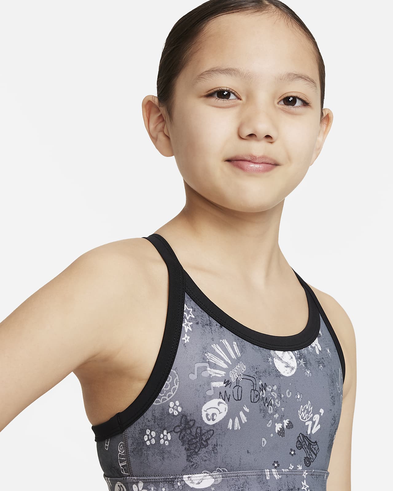 Nike Dri-FIT Indy Icon Clash Older Kids' (Girls') Sports Bra. Nike PT