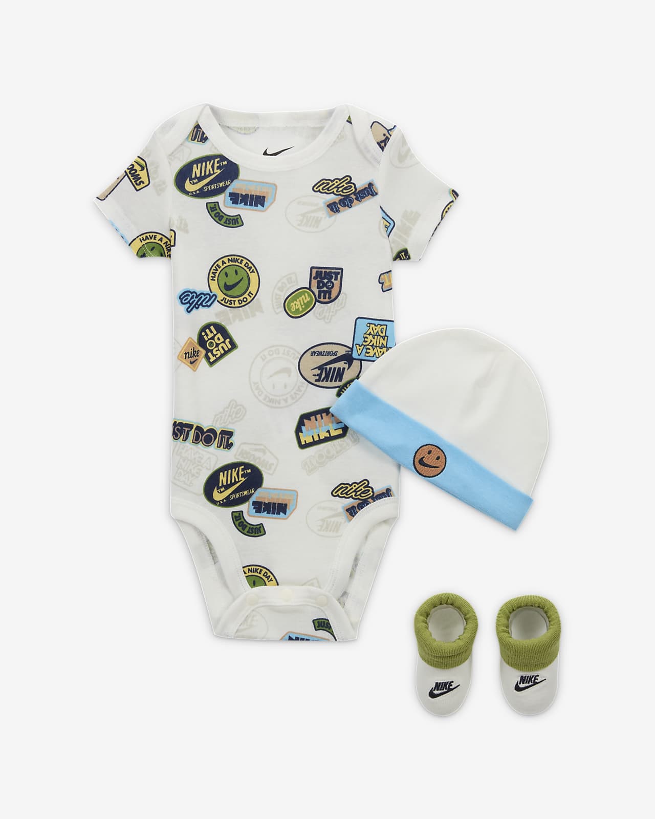 Conjunto en caja de 3 piezas para beb de 0 a 9 meses Nike Sense of Adventure