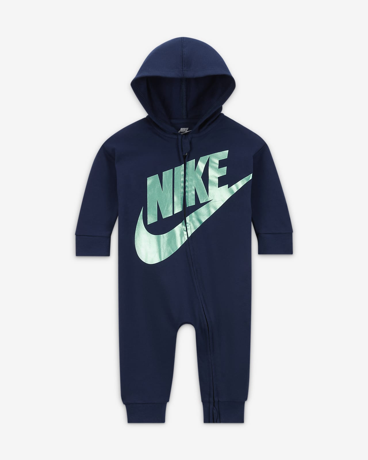 Coverall Nike med hel dragkedja för baby (0–12 mån)