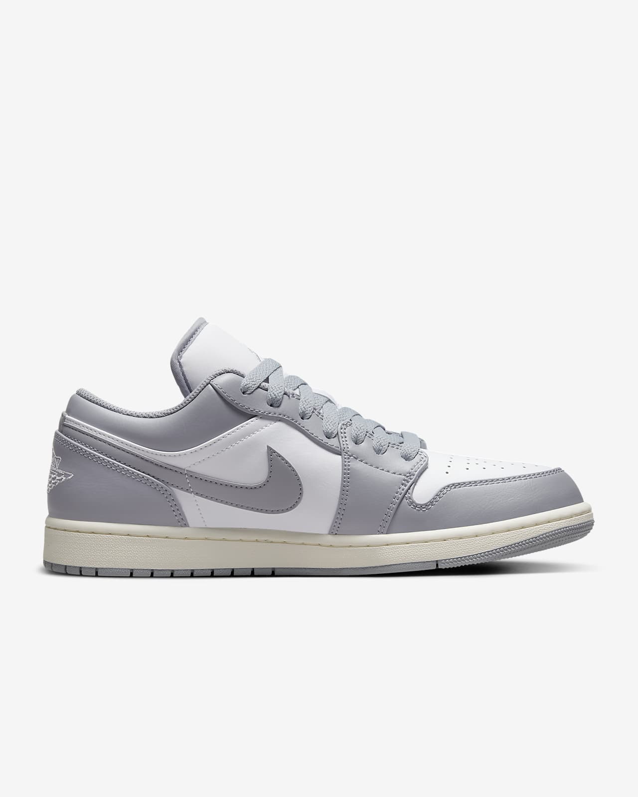 grey nike air jordan low