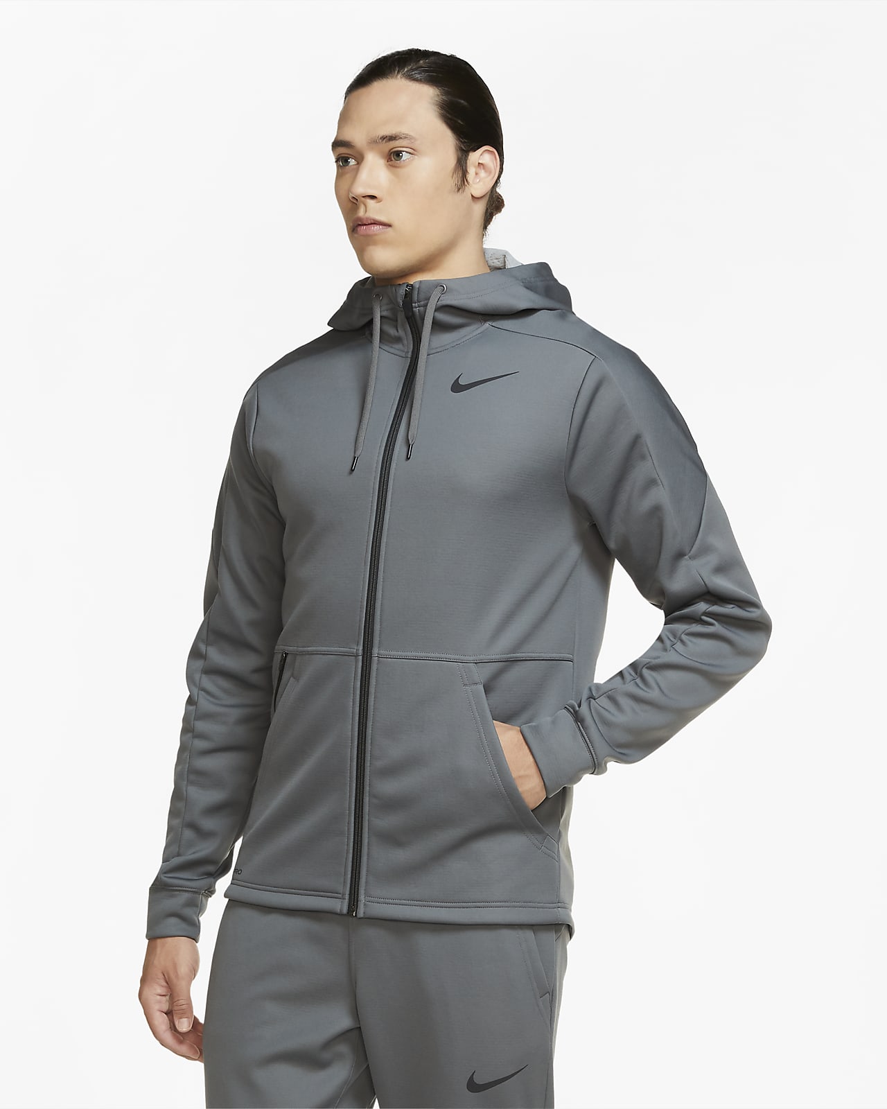 Nike Therma Trainings Hoodie mit durchgehendem Nike Therma Trainings Hoodie mit durchgehendem