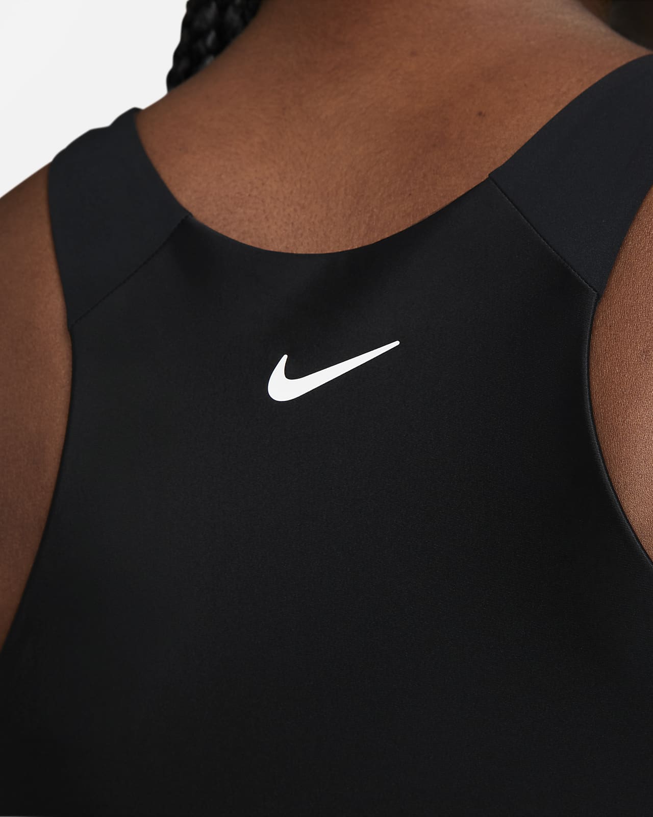 Nike Dri Fit Racer Back Tank Top Black Stripe Design Women's Size Small