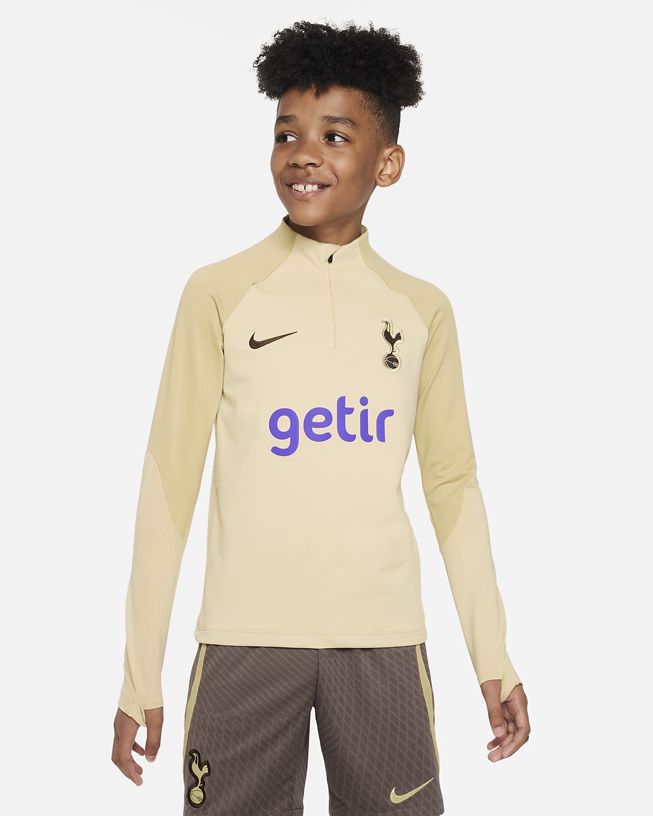 Tottenham Hotspur Strike Üçüncü Nike Dri-FIT Örgü Genç Çocuk Futbol Antrenman Üstü